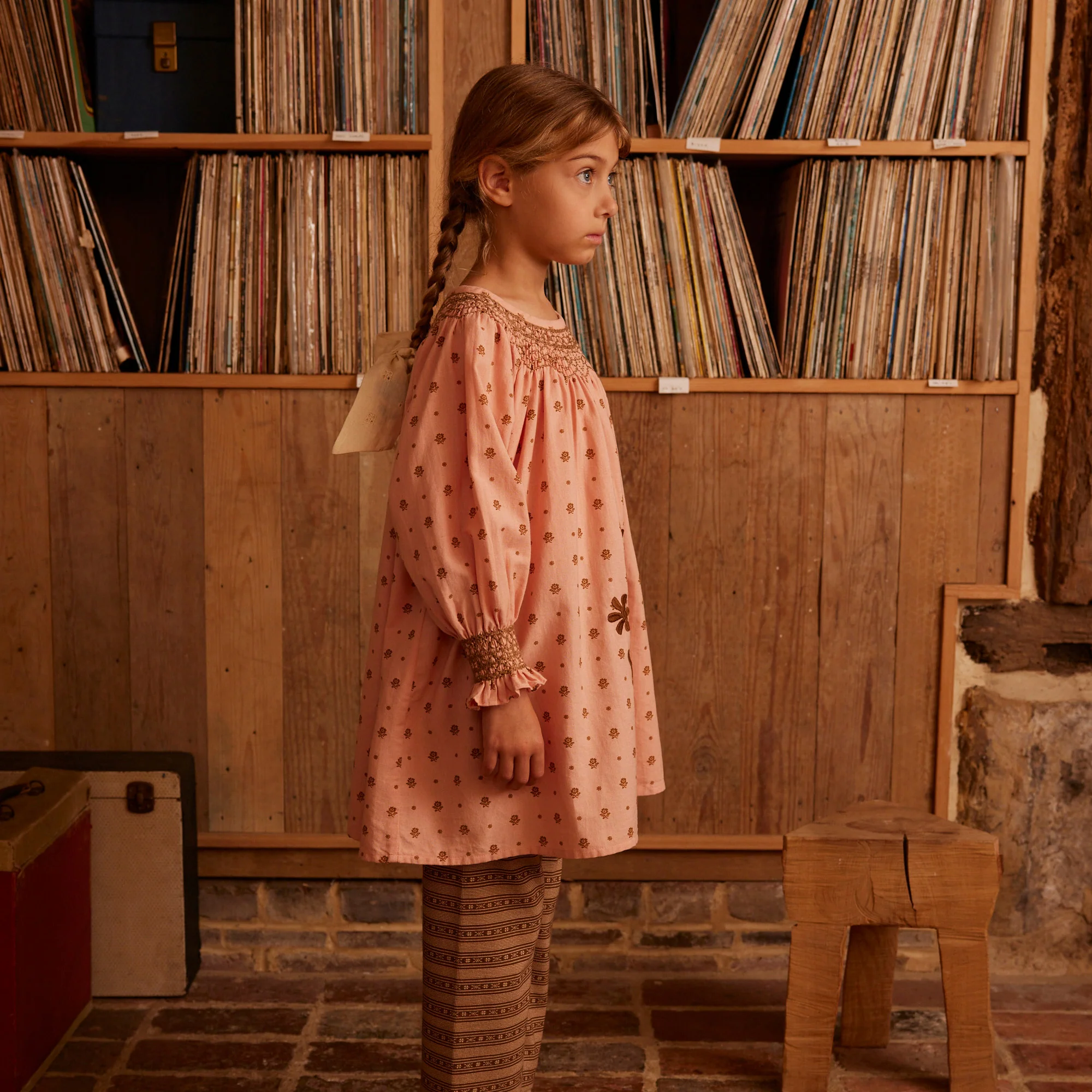 Cotton Cece Smock Dress - Meadow Calico Ribbon - Image 2