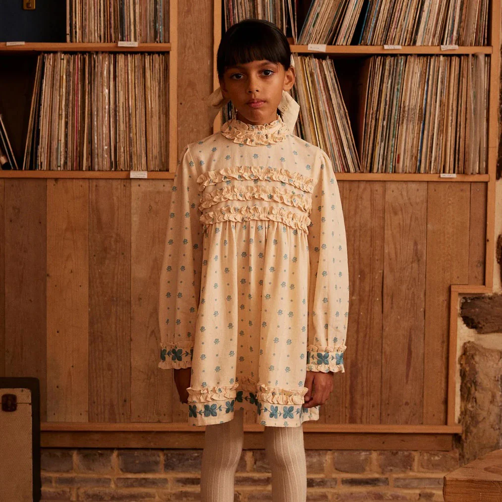 Cotton Pernille Dress - Meadow Calico Cashew - Image 5