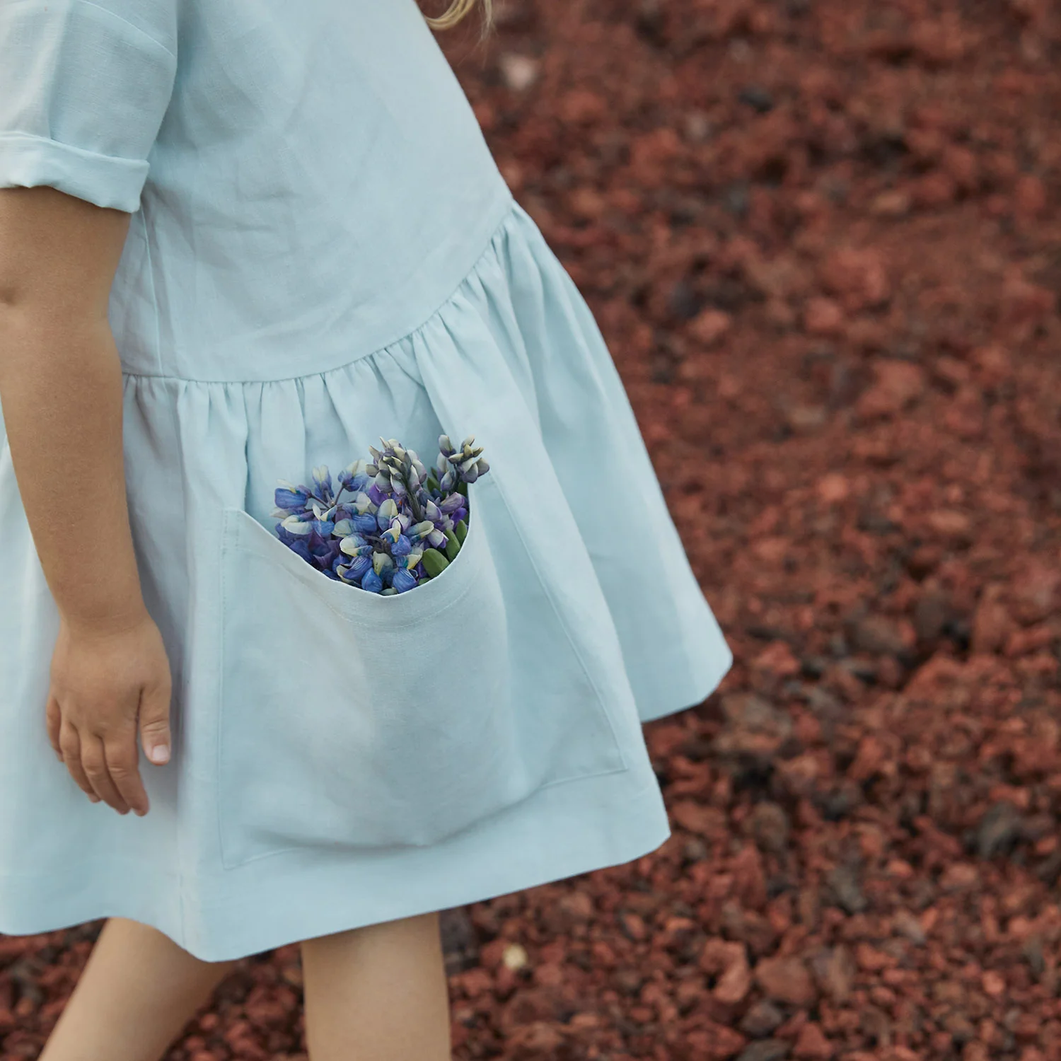 Linen SS Pocket Dress - Sage - Image 6