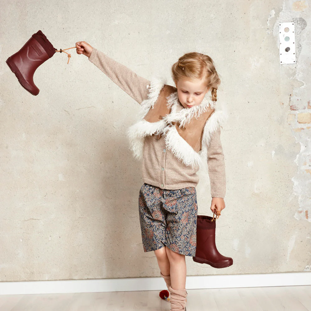 Natural Rubber Wool Lined Boots - Bordeaux - Image 4