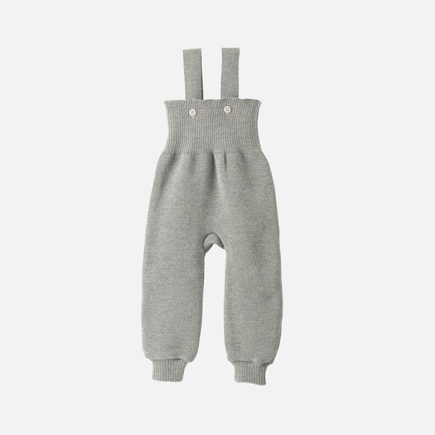 Baby & Kids Merino Wool Dungarees - Grey - Image 3