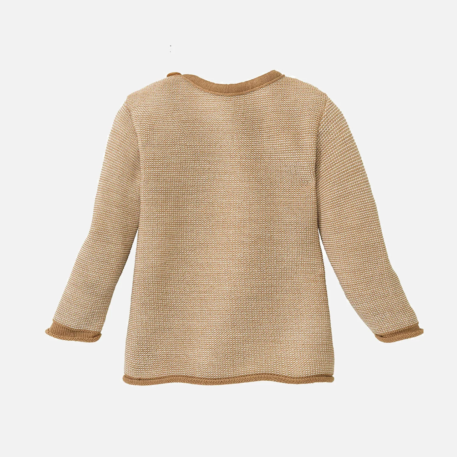 Baby & Kids Merino Wool Jumper - Caramel/Natural - Image 3