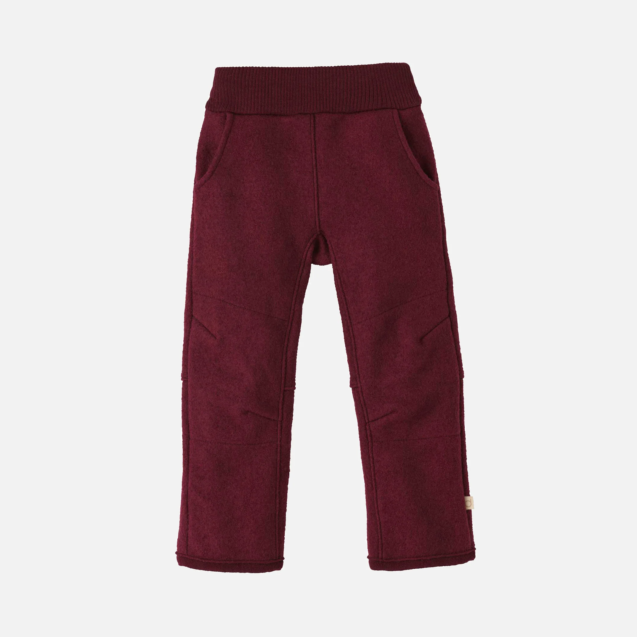 Boiled Wool Pull On Trousers - Cassis - Image 3