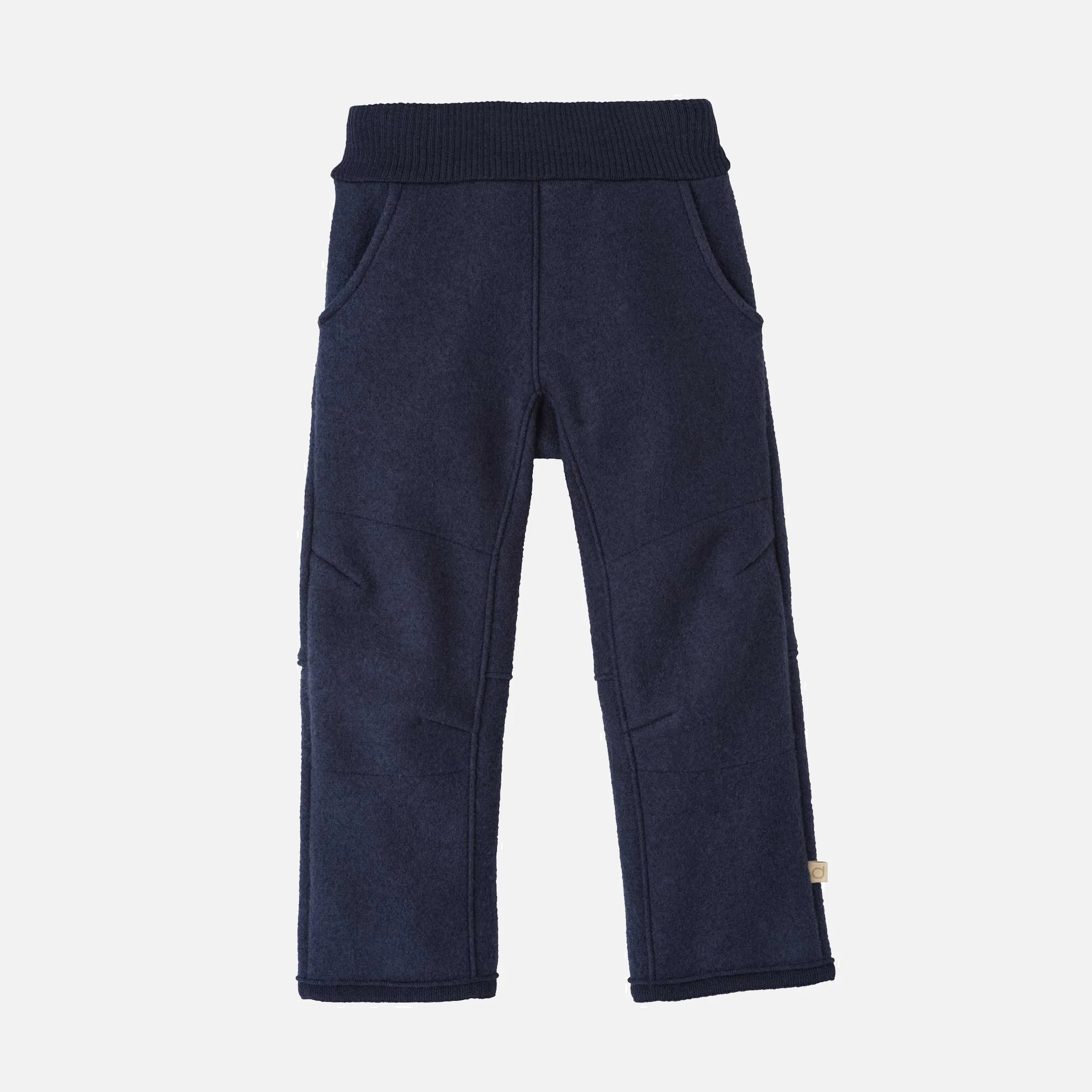 Boiled Wool Pull On Trousers - Indigo - Image 3