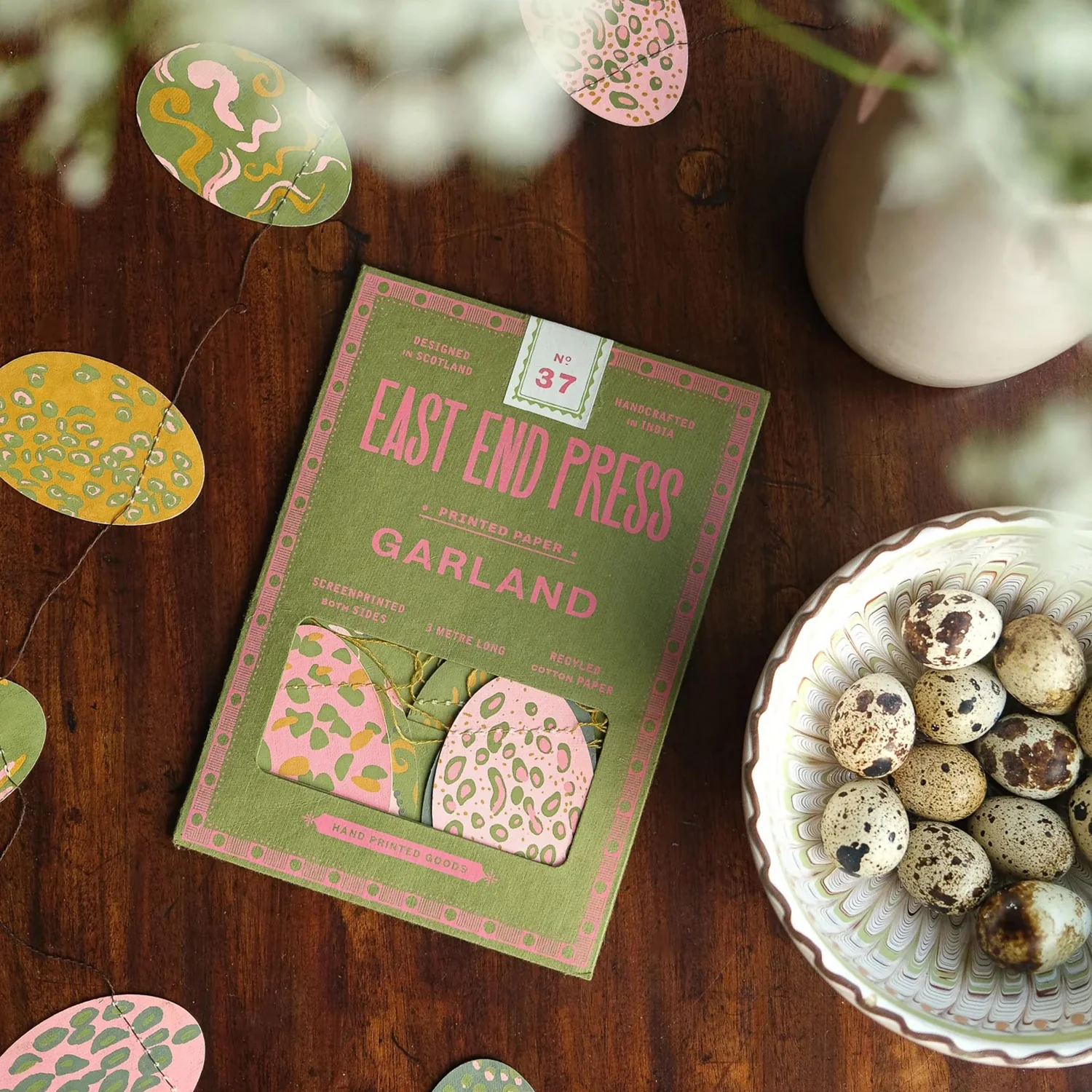 Handmade Garland - Pink Eggs - Image 4
