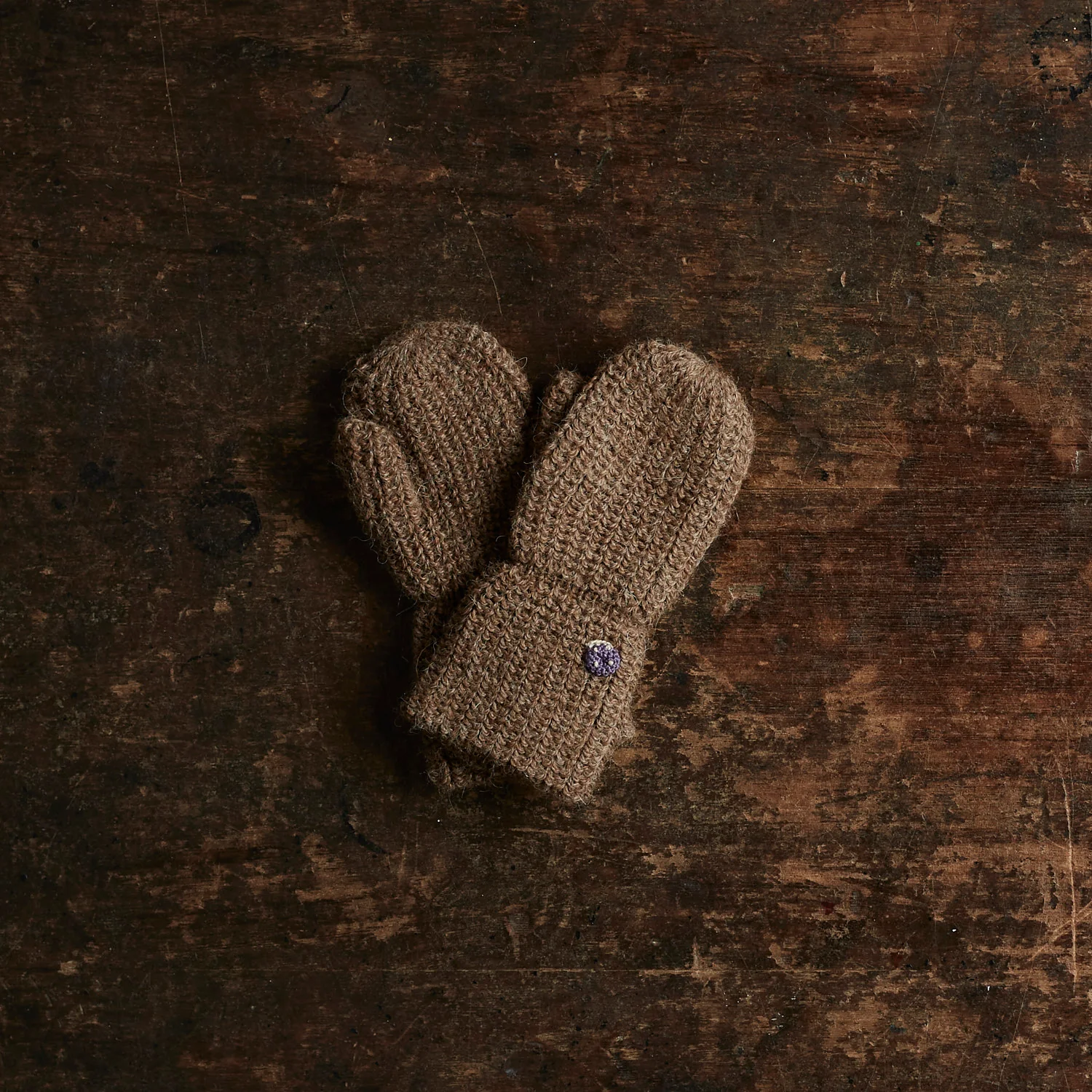Baby & Kids Alpaca Mittens - Cocoa - Image 2