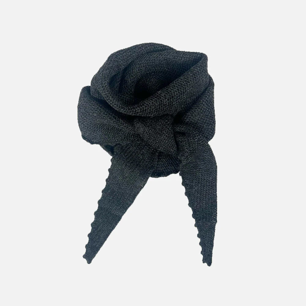 Women's Alpaca Anika Scarf - Charcoal - Image 2