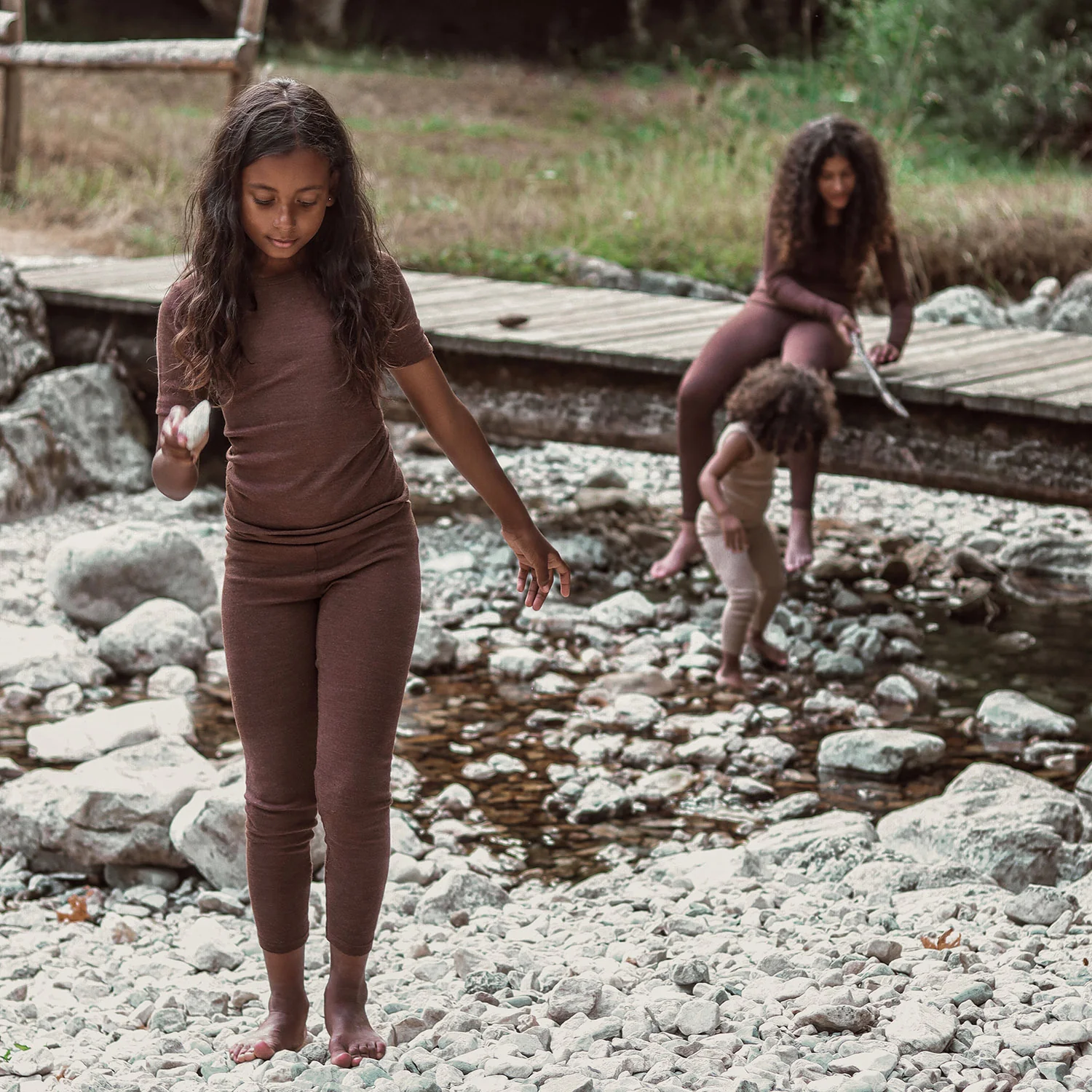 Finch Leggings - Merino Wool & Silk - Squirrel - Image 5
