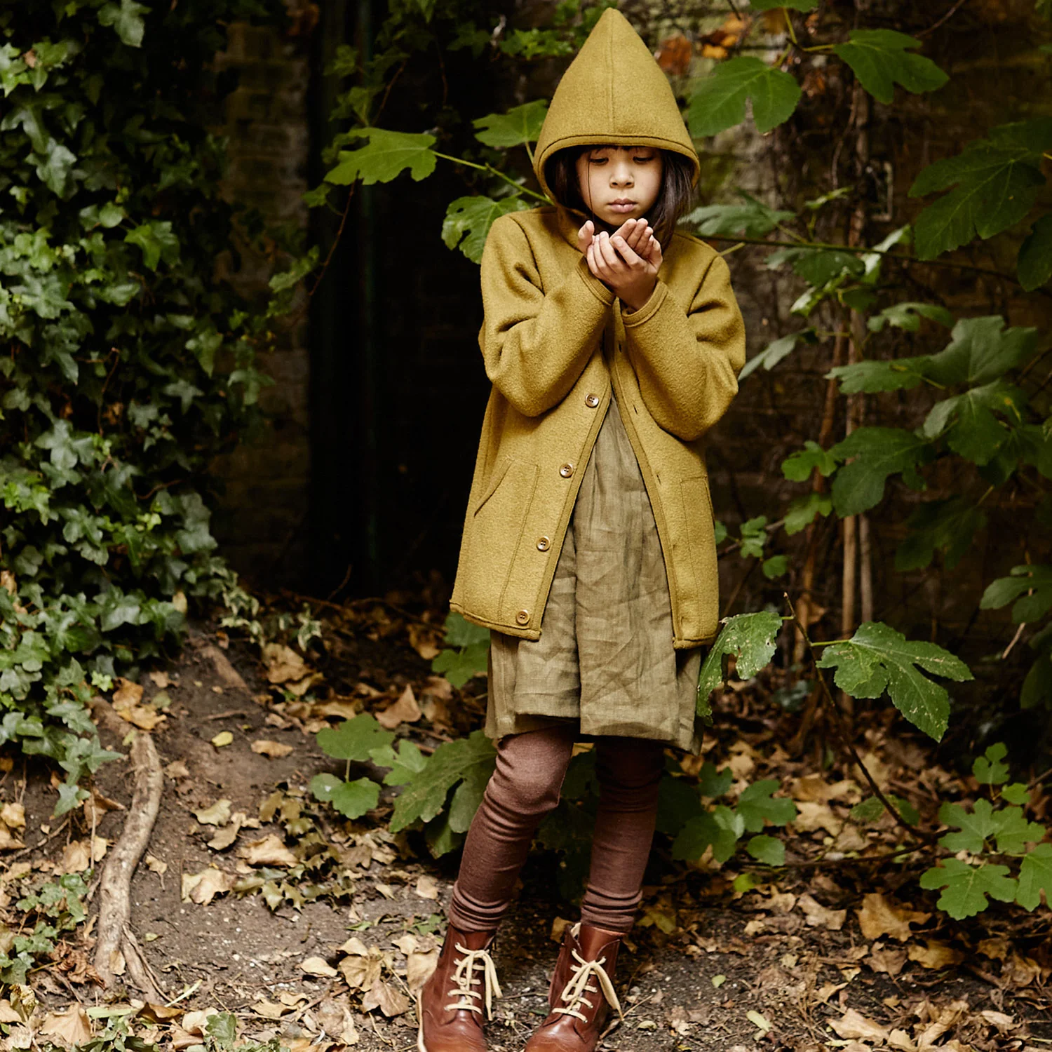 Finch Leggings - Merino Wool & Silk - Squirrel - Image 8