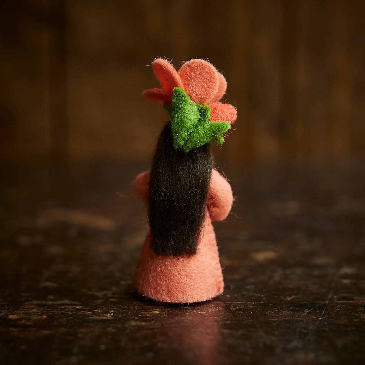 Handmade Wool Fairy - Camellia Japonica - Black - Image 2