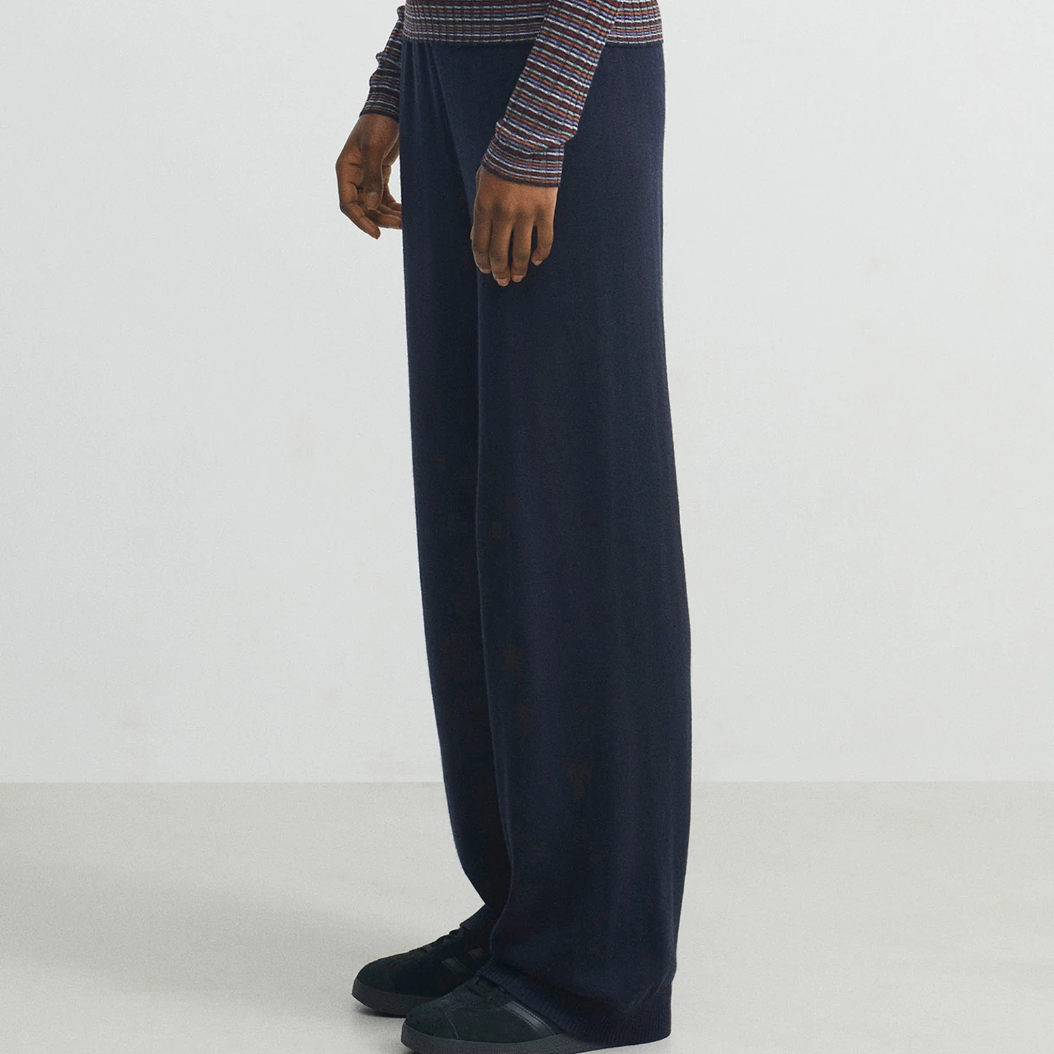 Womens Merino Wool Pants - Dark Navy - Image 2