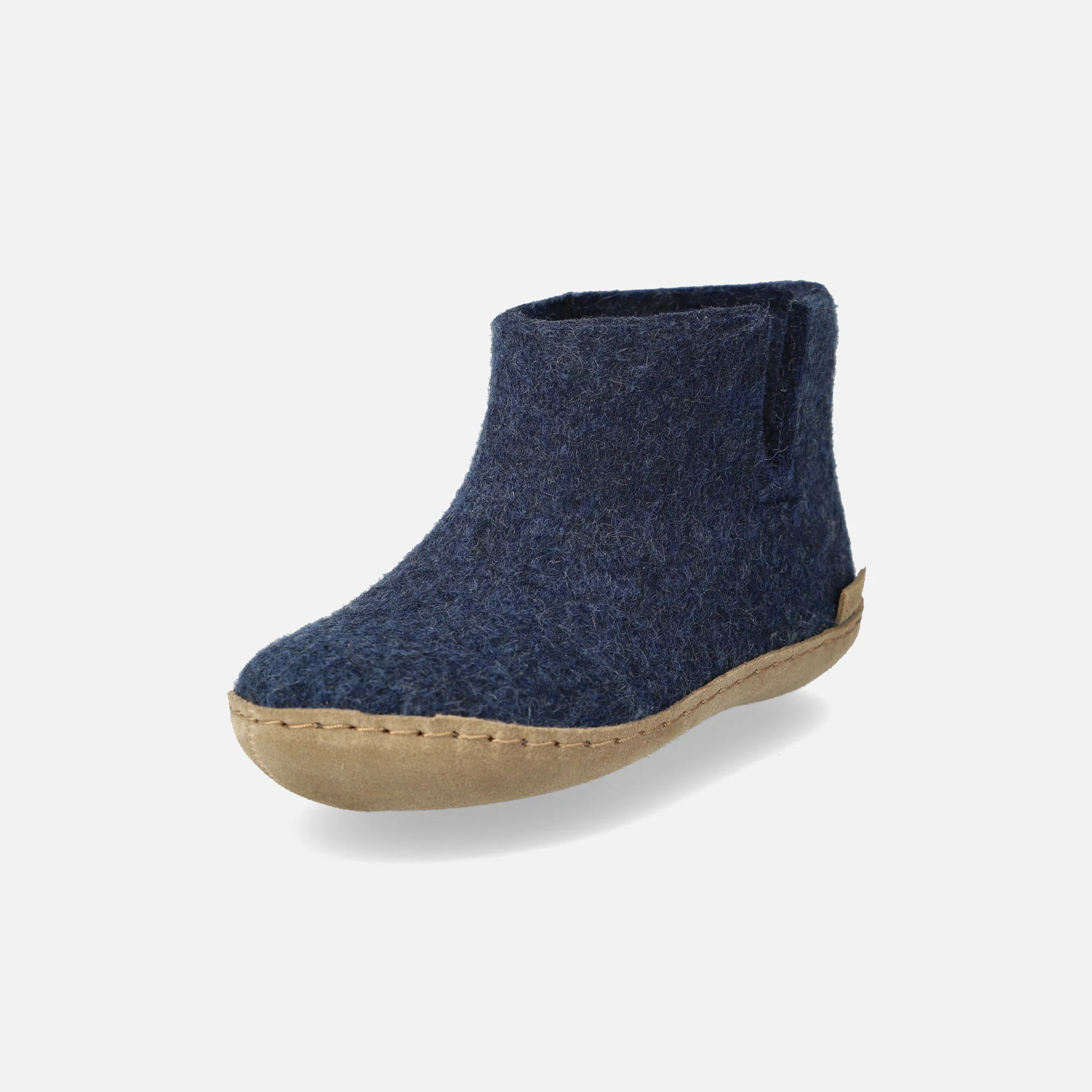 Felted Wool Slipper Boot - Denim - Image 3