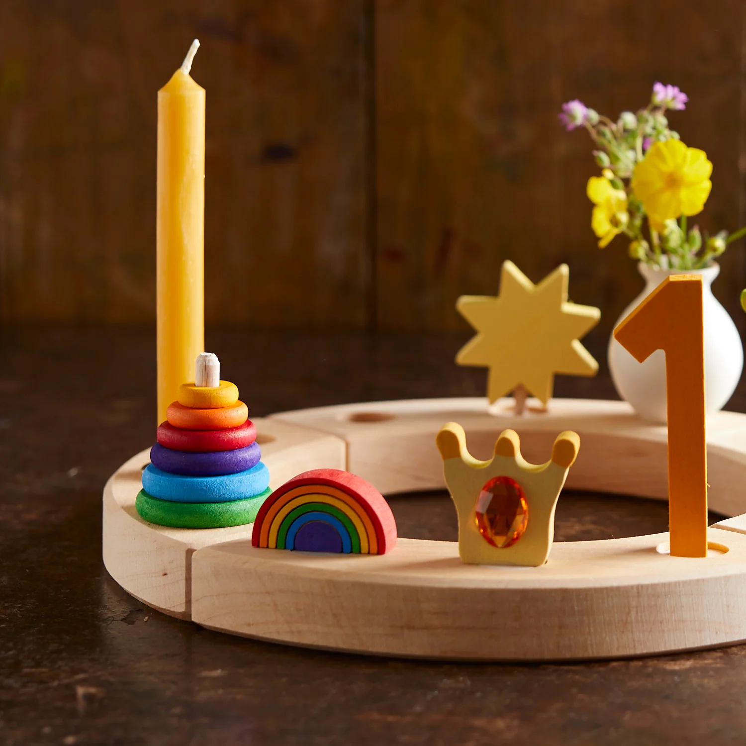 Wooden Small Celebration Ring - Natural - Image 4
