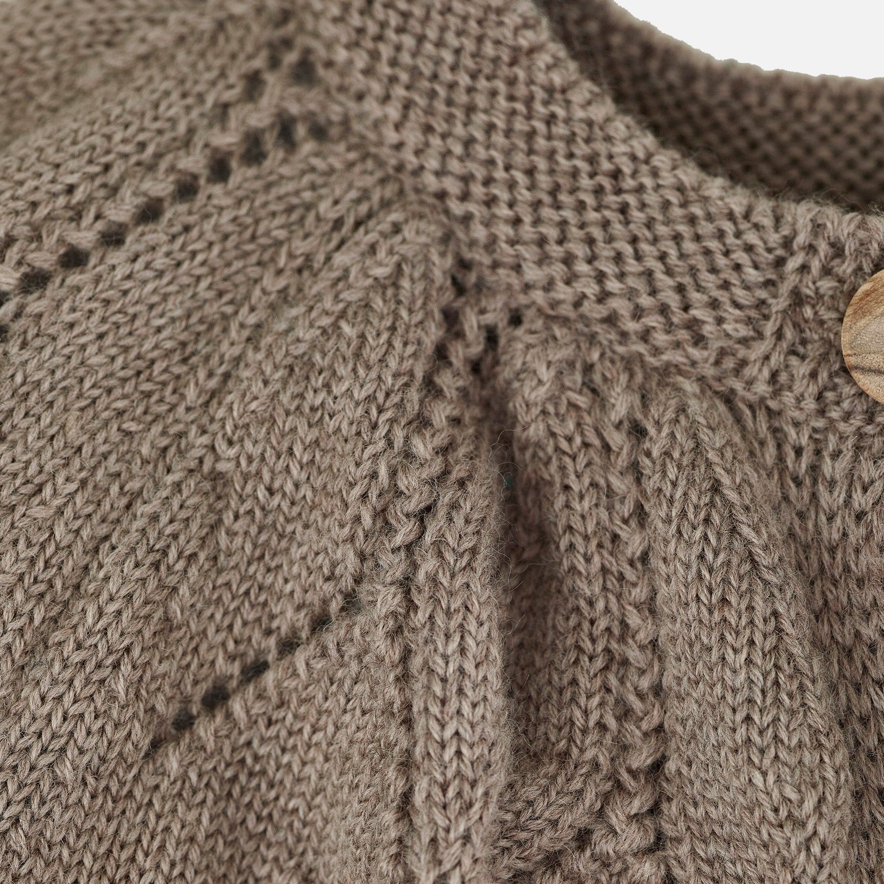 Baby & Kids Merino Wool Reversible Cardigan - Nut - Image 2