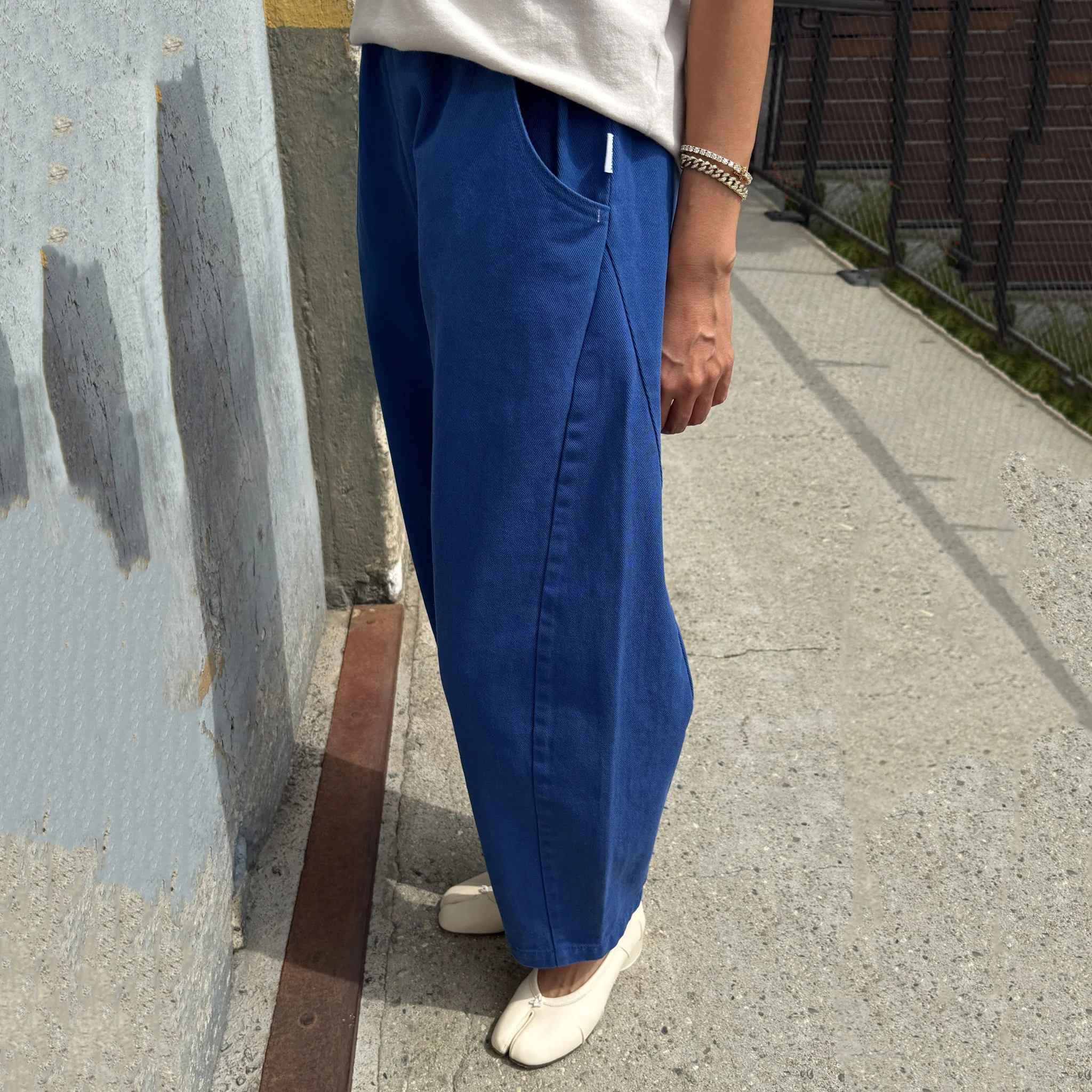 Women's Cotton  Arc Pants - Azure - Image 4