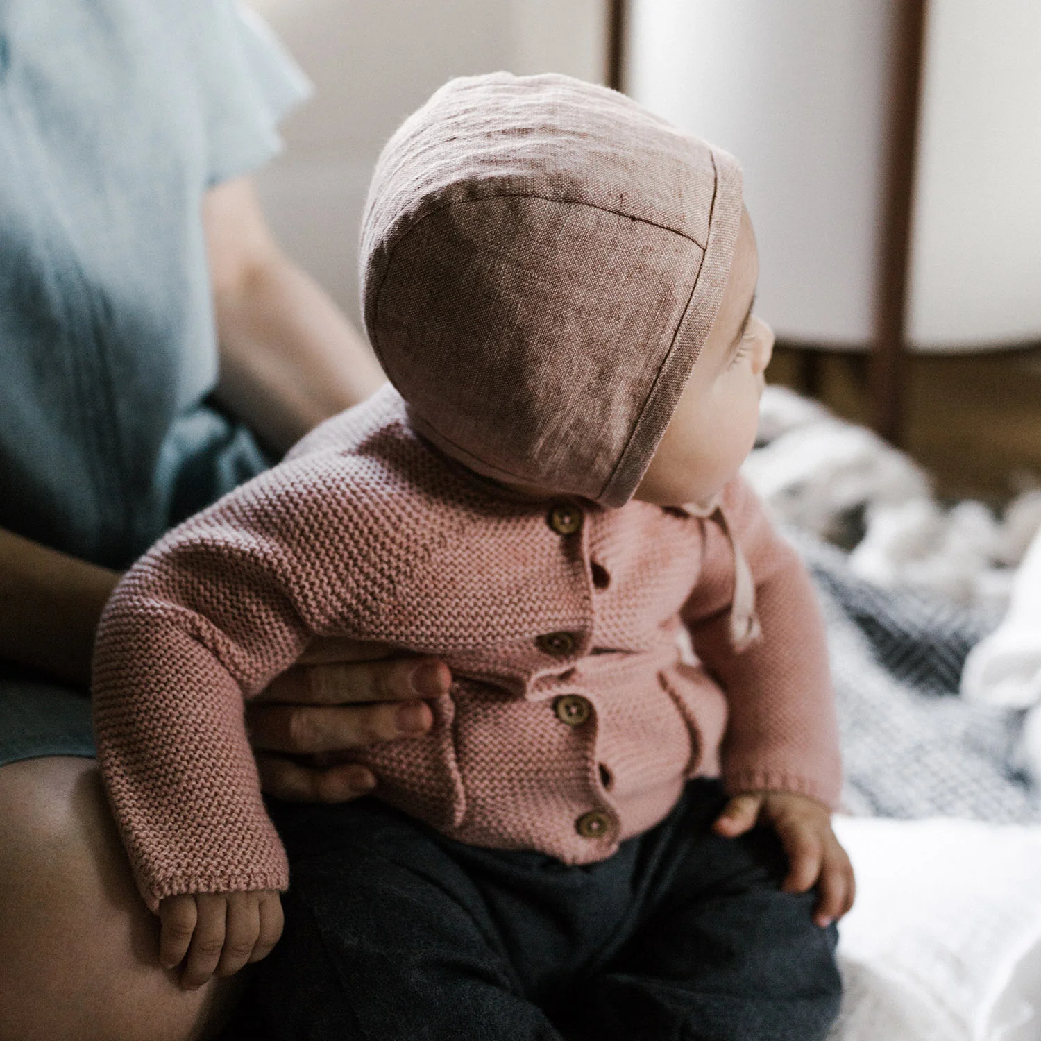 Linen Bonnet - Blush - Image 3