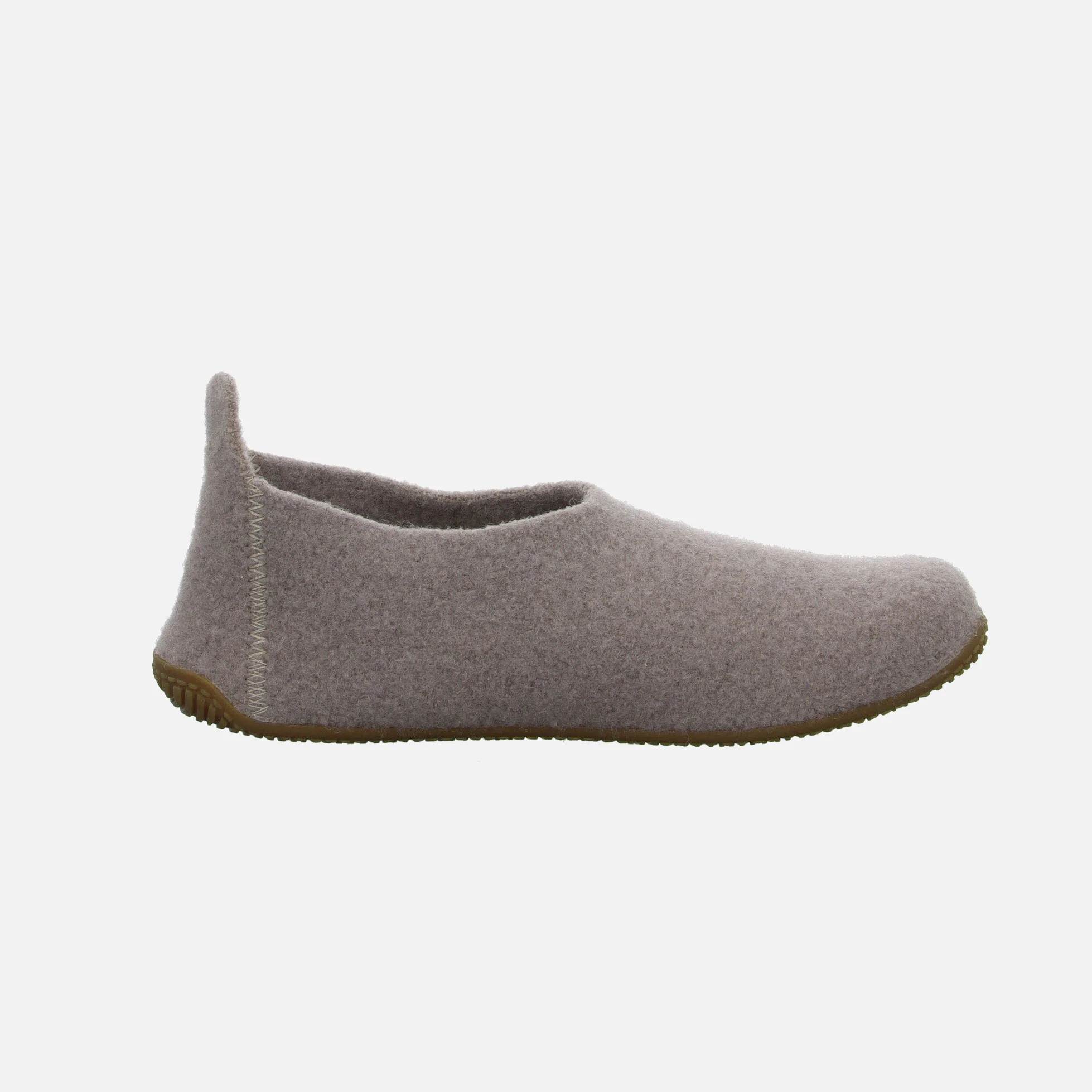Adult’s Boiled Wool Swiss Cross Slipper Shoe - Clay - Image 5