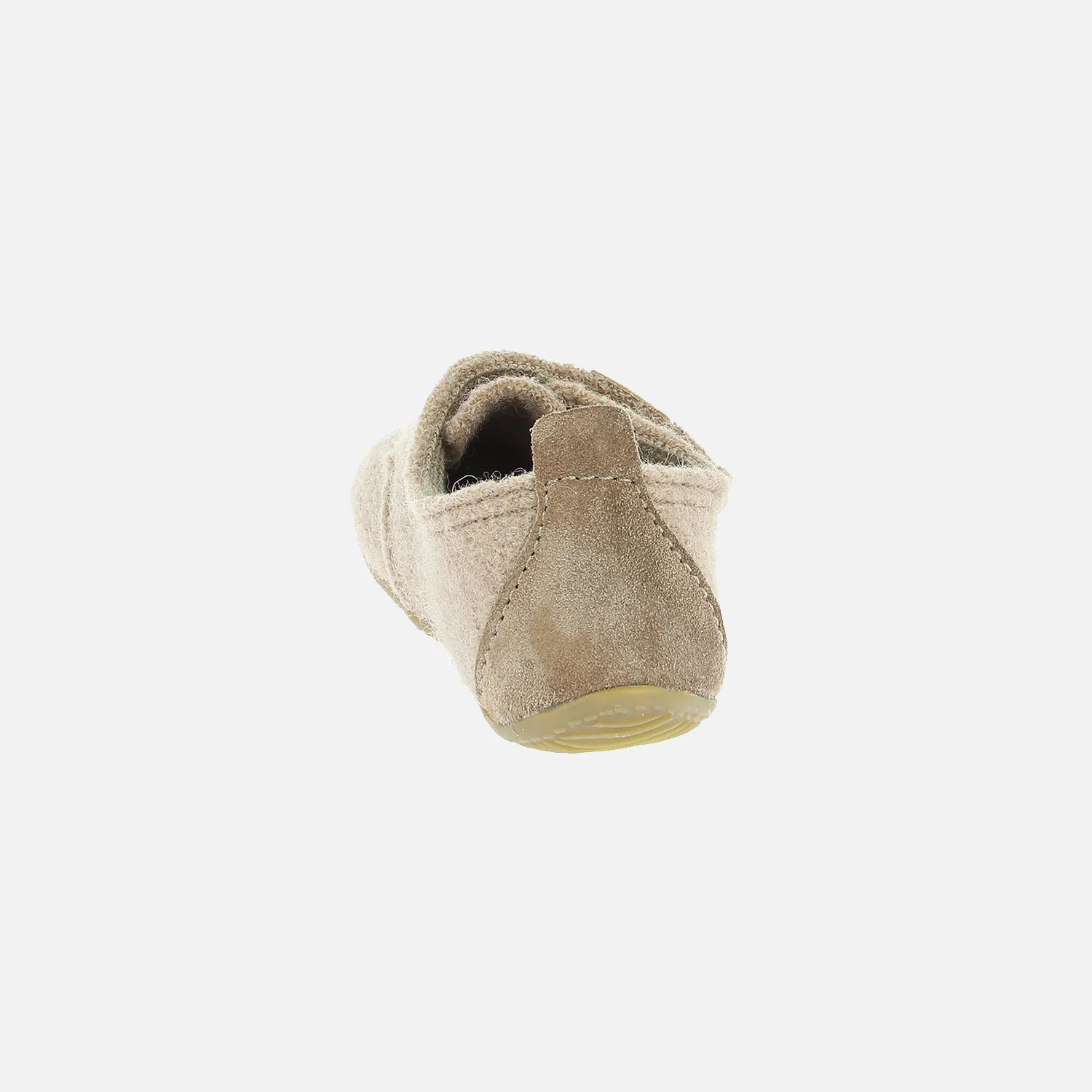 Boiled Wool Slipper Shoe - Taupe - Image 4