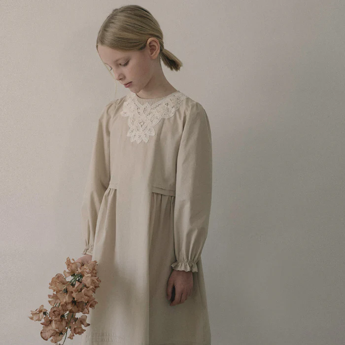 Cotton Brenna Dress - Beige