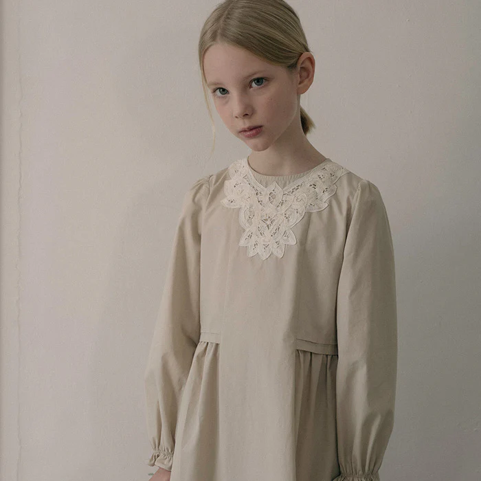 Cotton Brenna Dress - Beige - Image 10