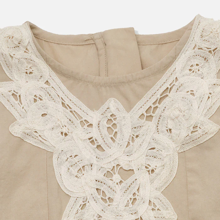 Cotton Brenna Dress - Beige - Image 5