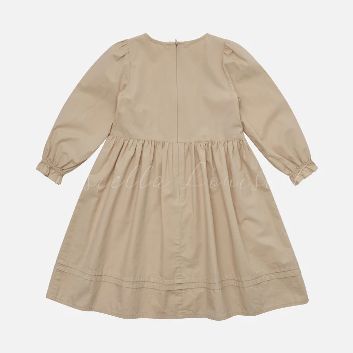 Cotton Brenna Dress - Beige - Image 6