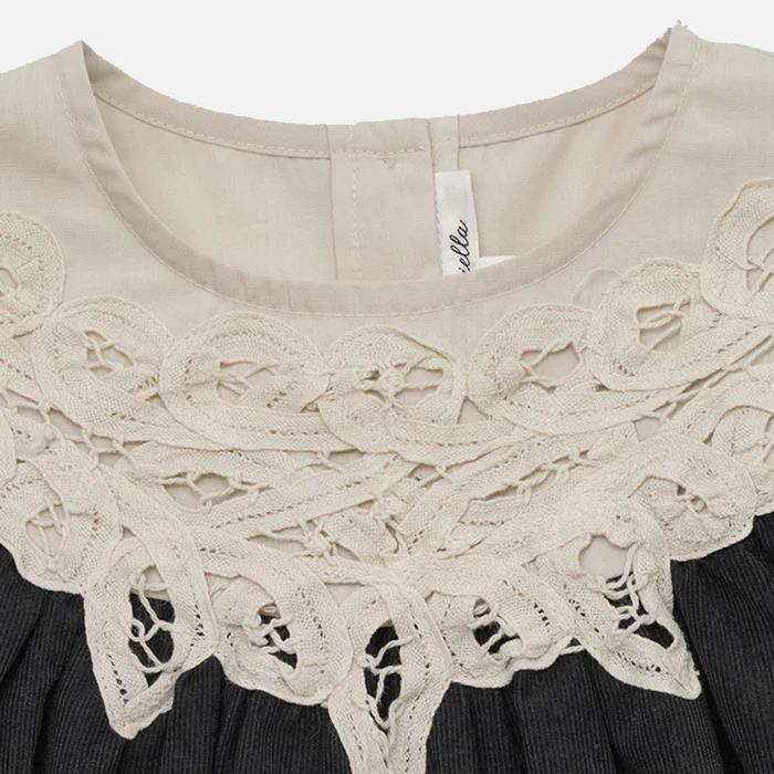 Cotton Corduroy Grandis Dress - Charcoal - Image 11