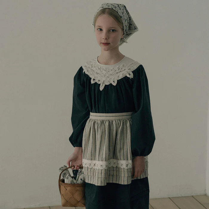 Cotton Corduroy Grandis Dress - Charcoal - Image 7