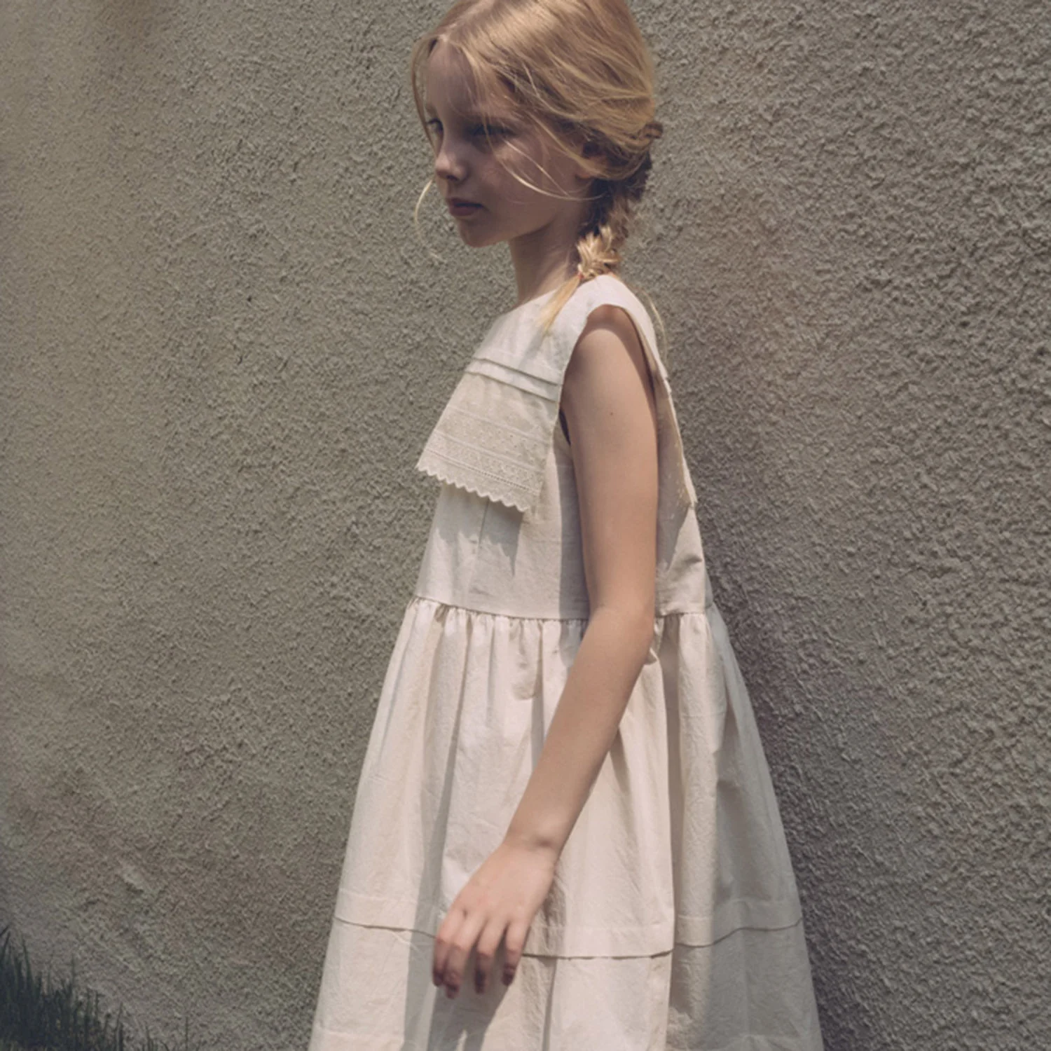 Cotton Lemecy Dress - Cream Beige