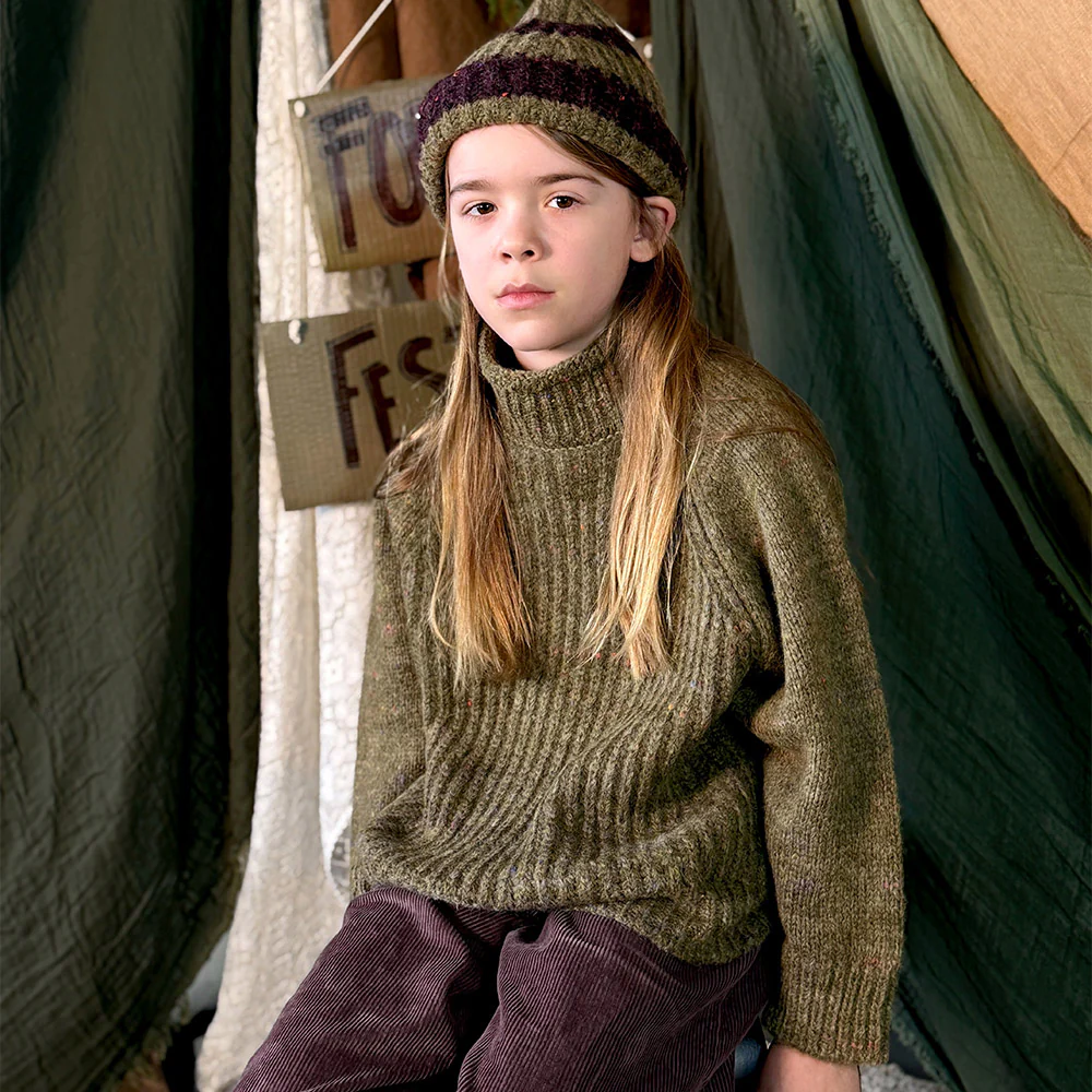 Alpaca/Merino Wool/Cotton Moya Pullover - Nettle - Image 4