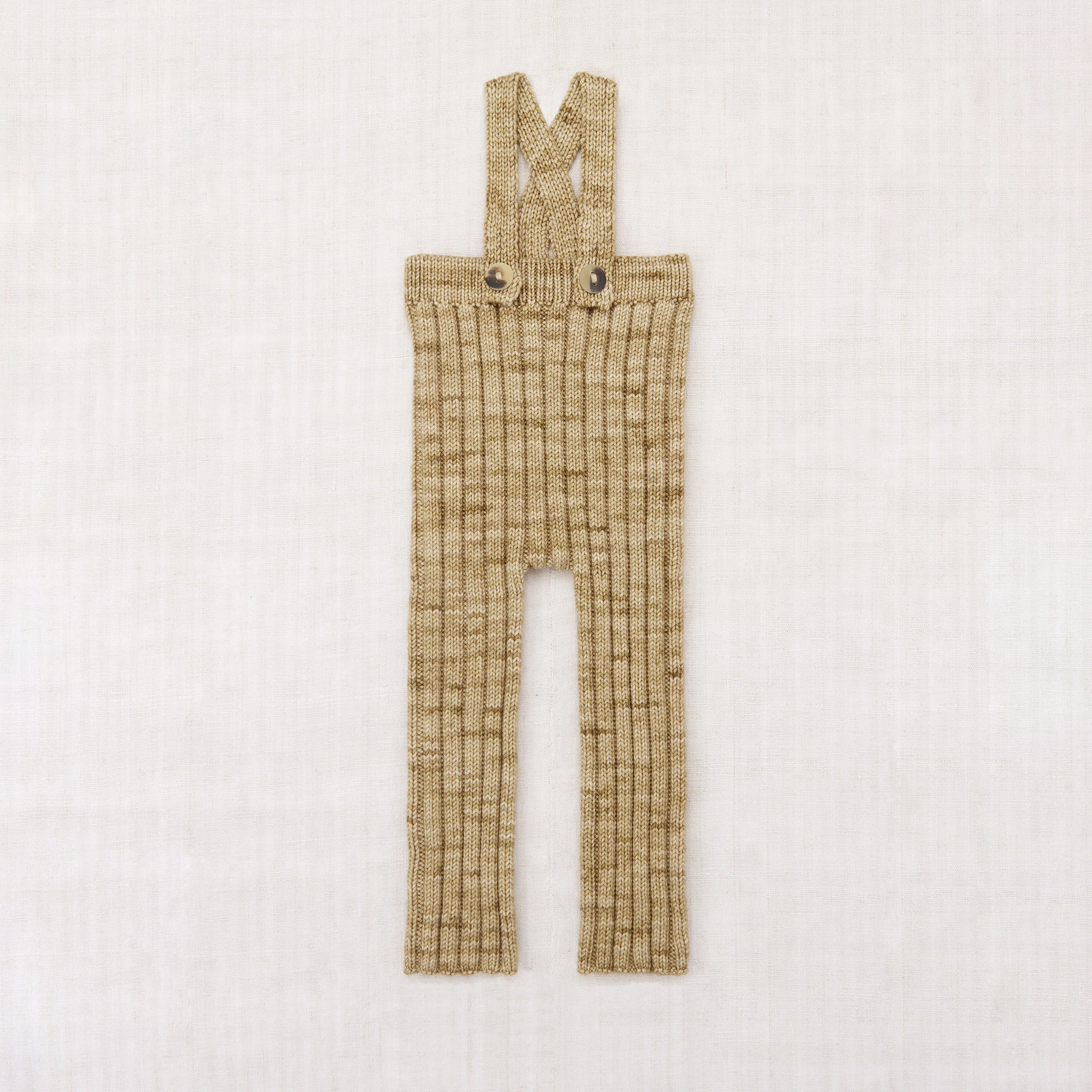 Baby Merino Wool Rib Longies - Pebble - Image 2