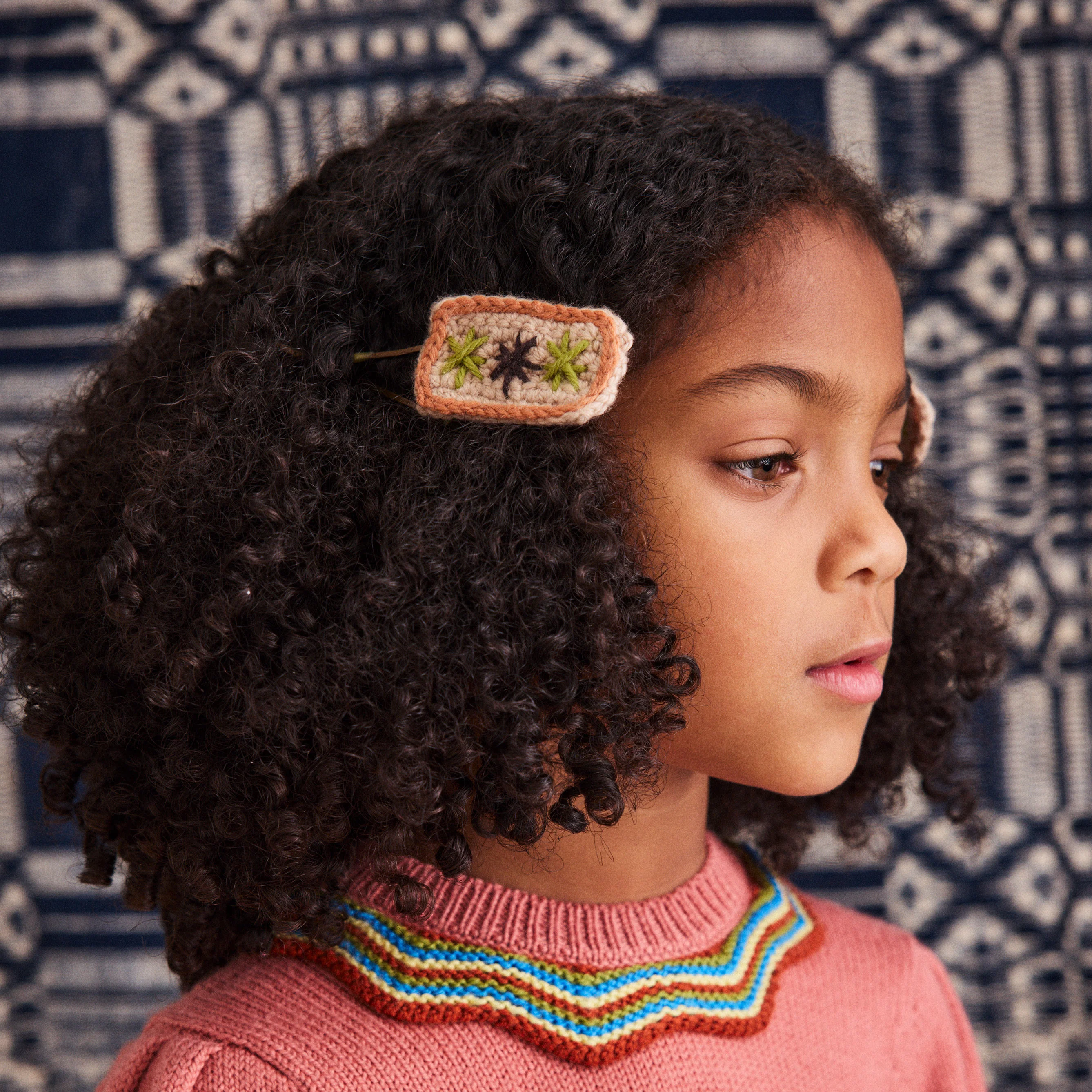 Merino Wool Puff Star Clip Set - Patina - Image 4