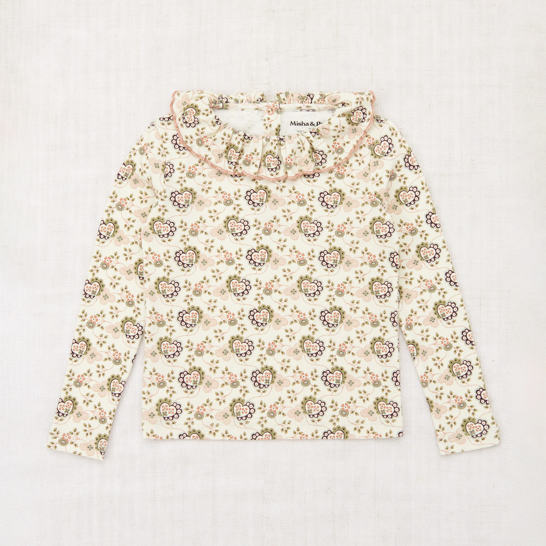 Pima Cotton Paloma Top - Sugar Calico Hearts
