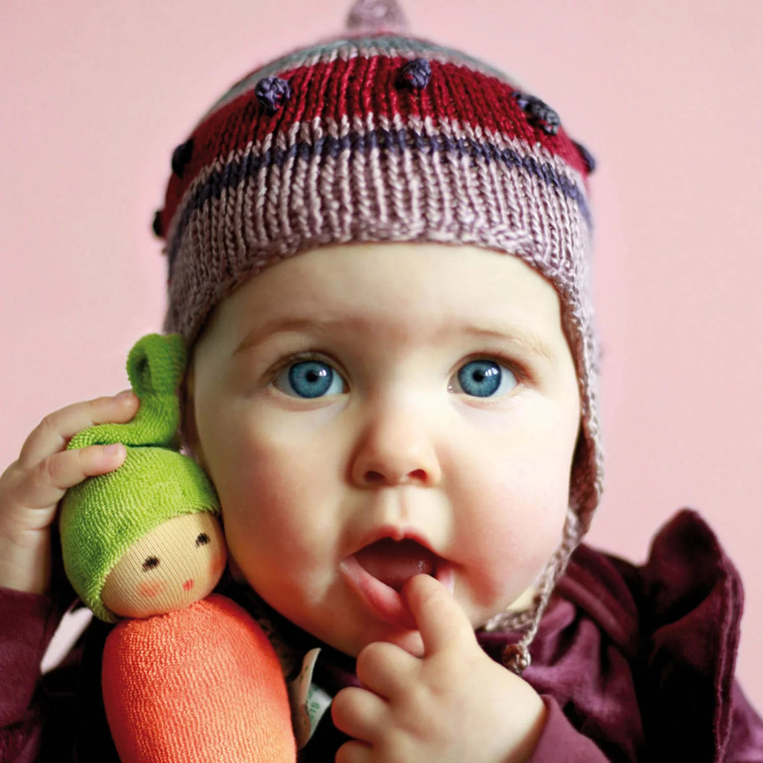 Handmade Cotton/Wool Carrot Rattle - Image 2