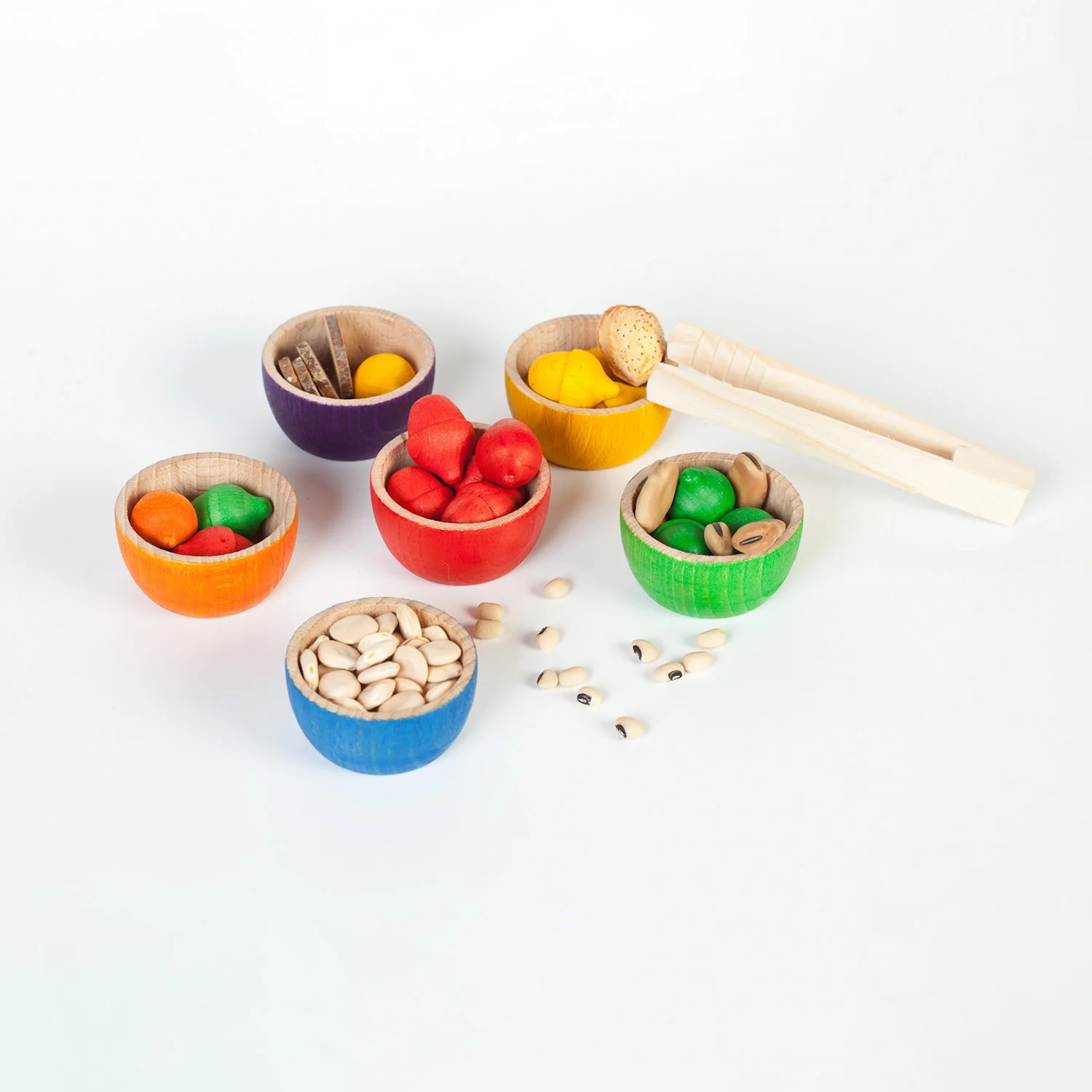 Wooden Bowls & Acorns - Set of 6 - Image 5