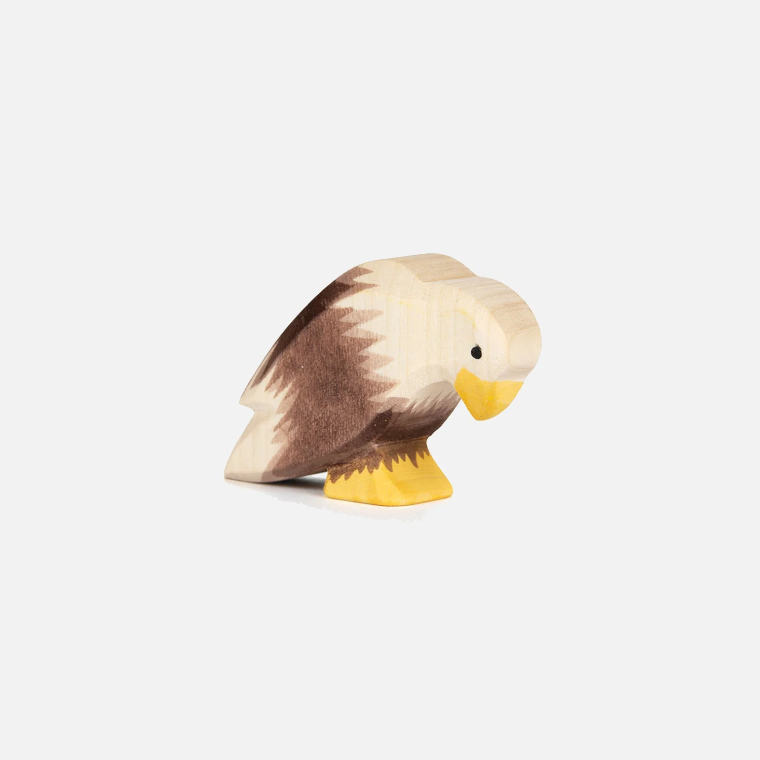 Handcrafted Wooden Bald Eagle Sitting