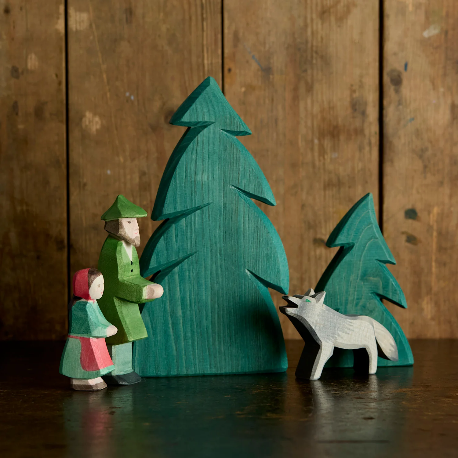 Handmade Wooden Red Riding Hood - Image 2