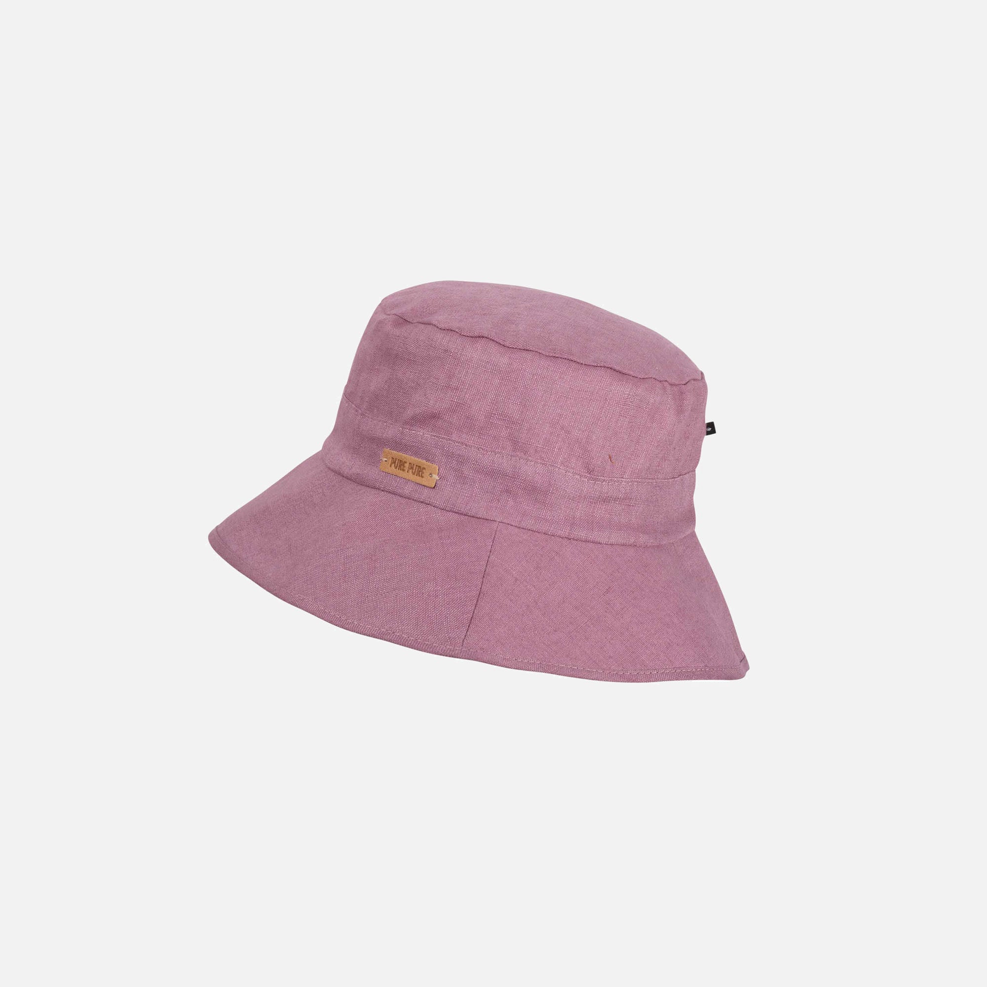 Linen Floppy Sun Hat - Mauve