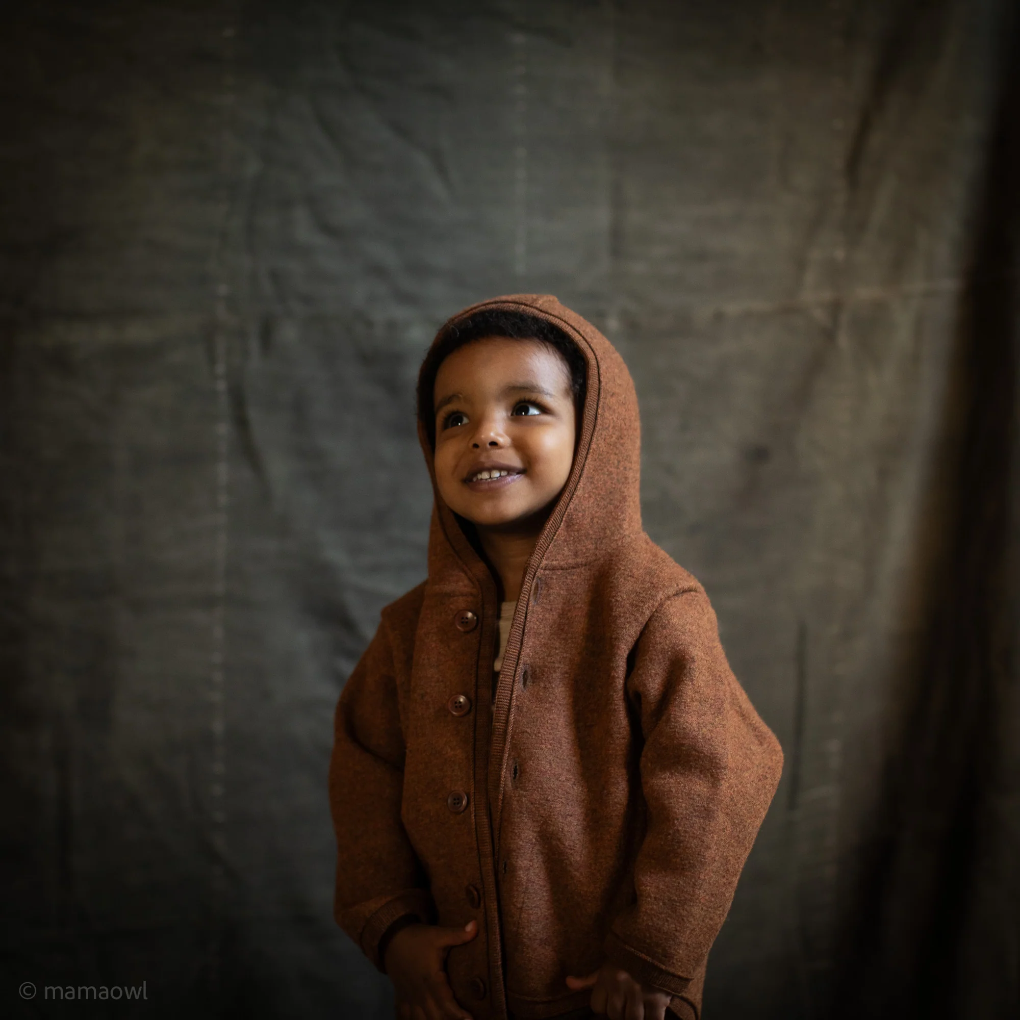 Baby & Kids Jacket - Boiled Merino Wool - Auburn - Image 5