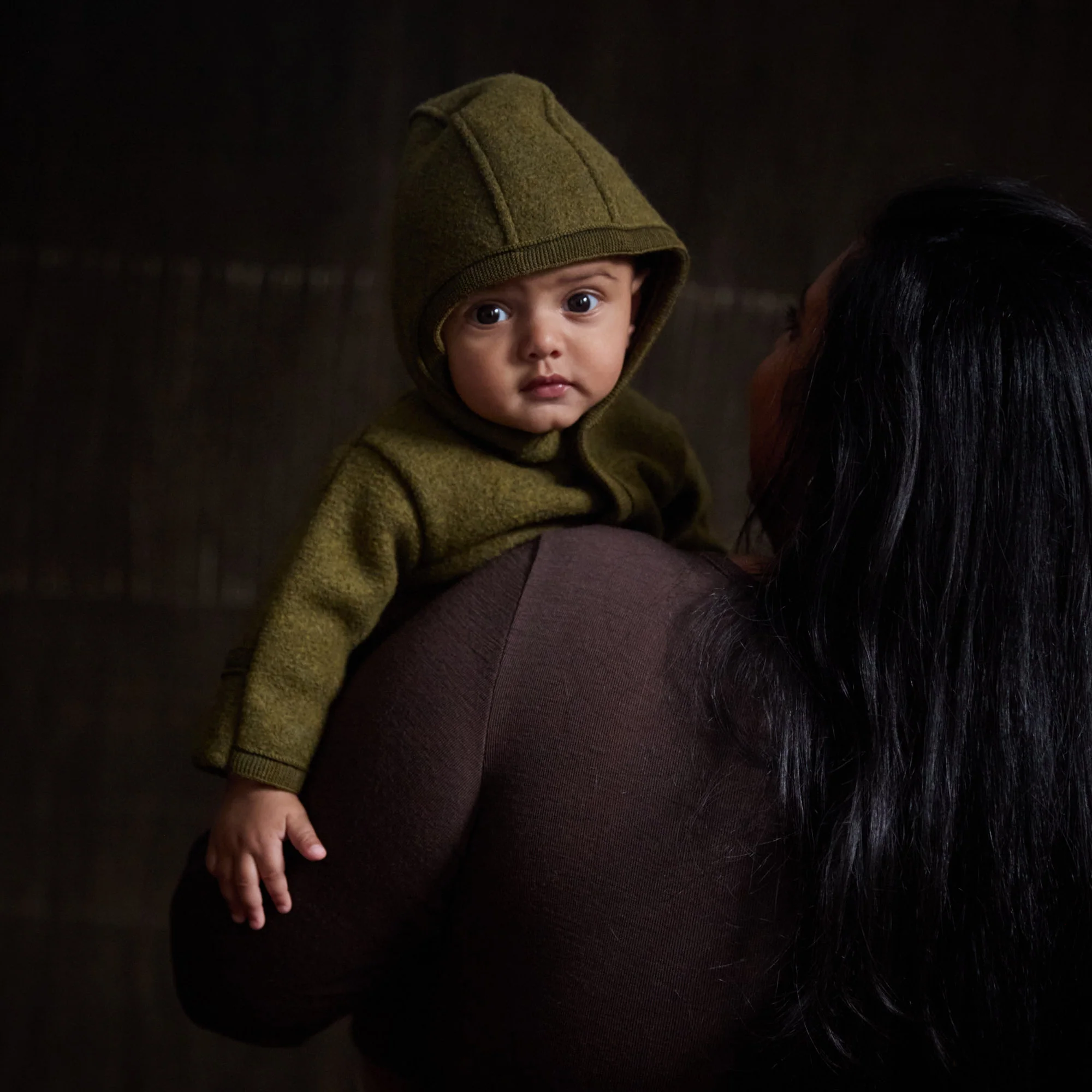 Baby & Kids Overall - Boiled Merino Wool - Seaweed - Image 3