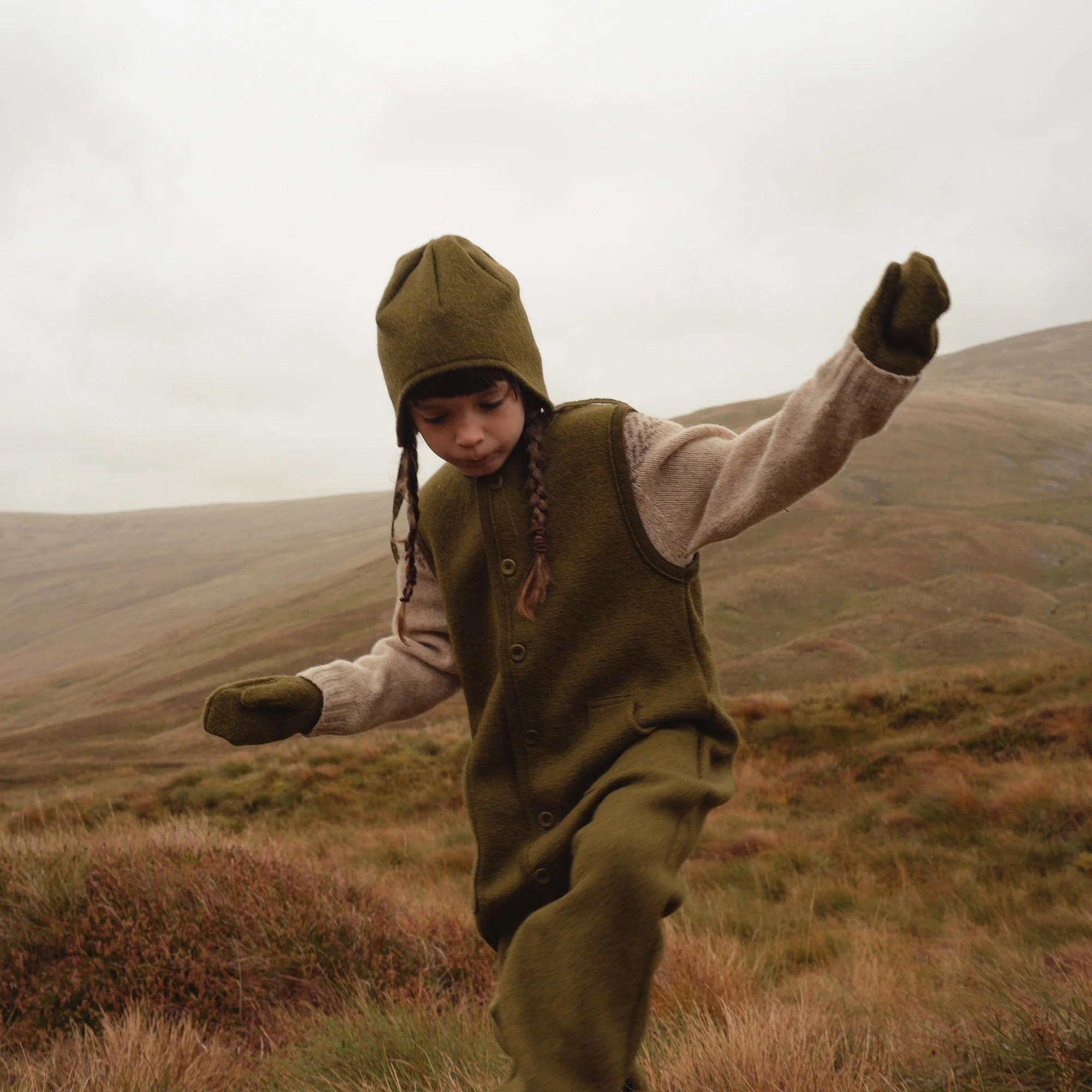 Boiled Merino Wool Hat - Seaweed - Image 2
