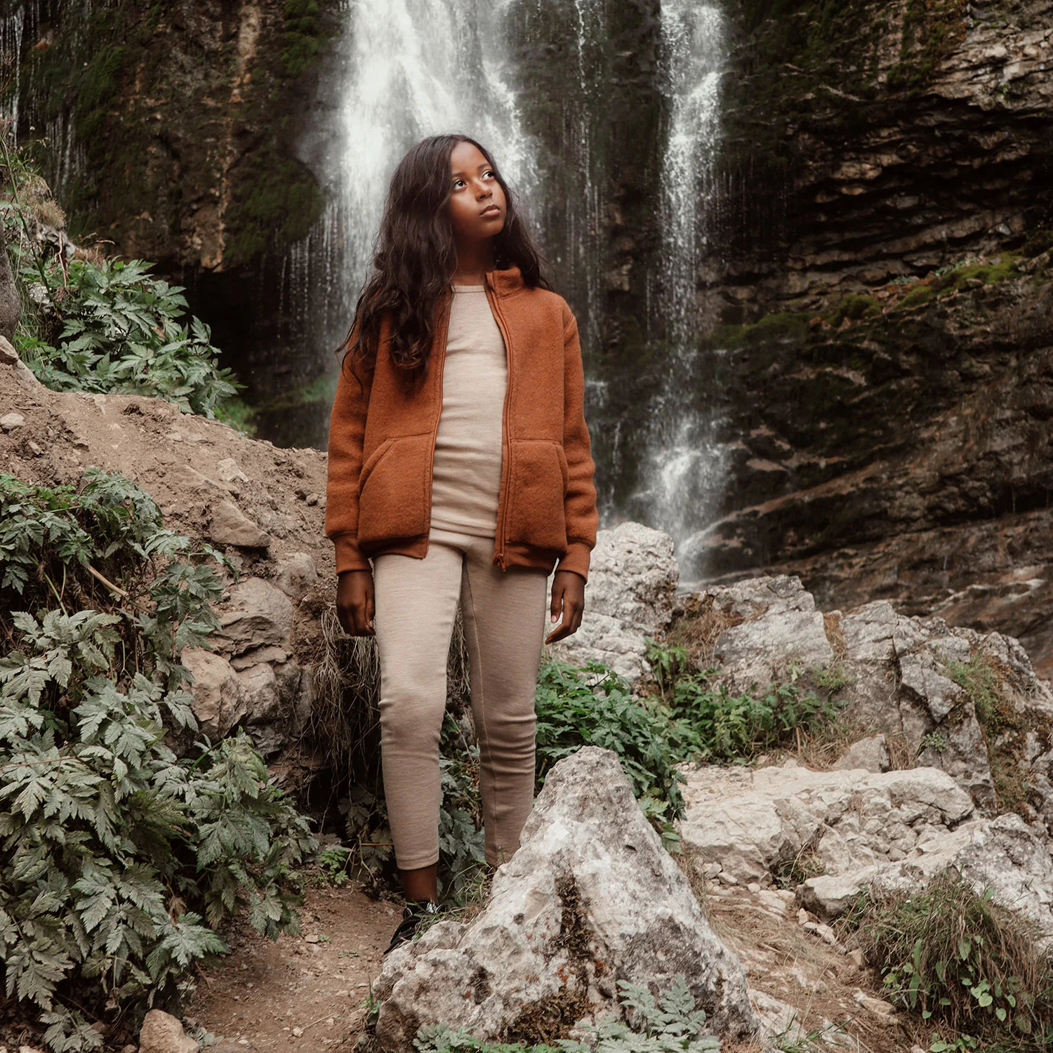 Kite Jacket - Merino Wool Fleece - Deep Rust - Image 5