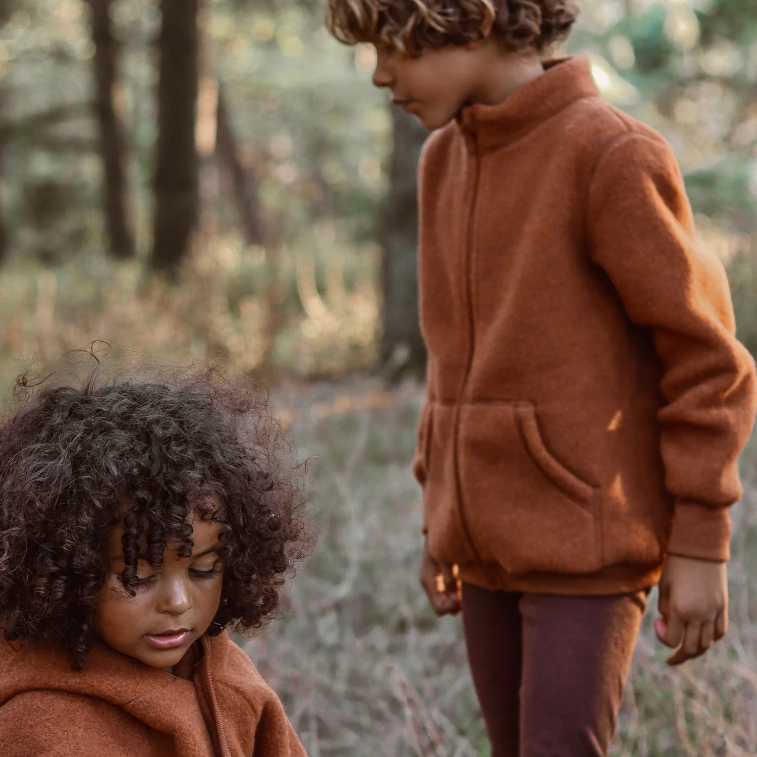 Kite Jacket - Merino Wool Fleece - Deep Rust - Image 8