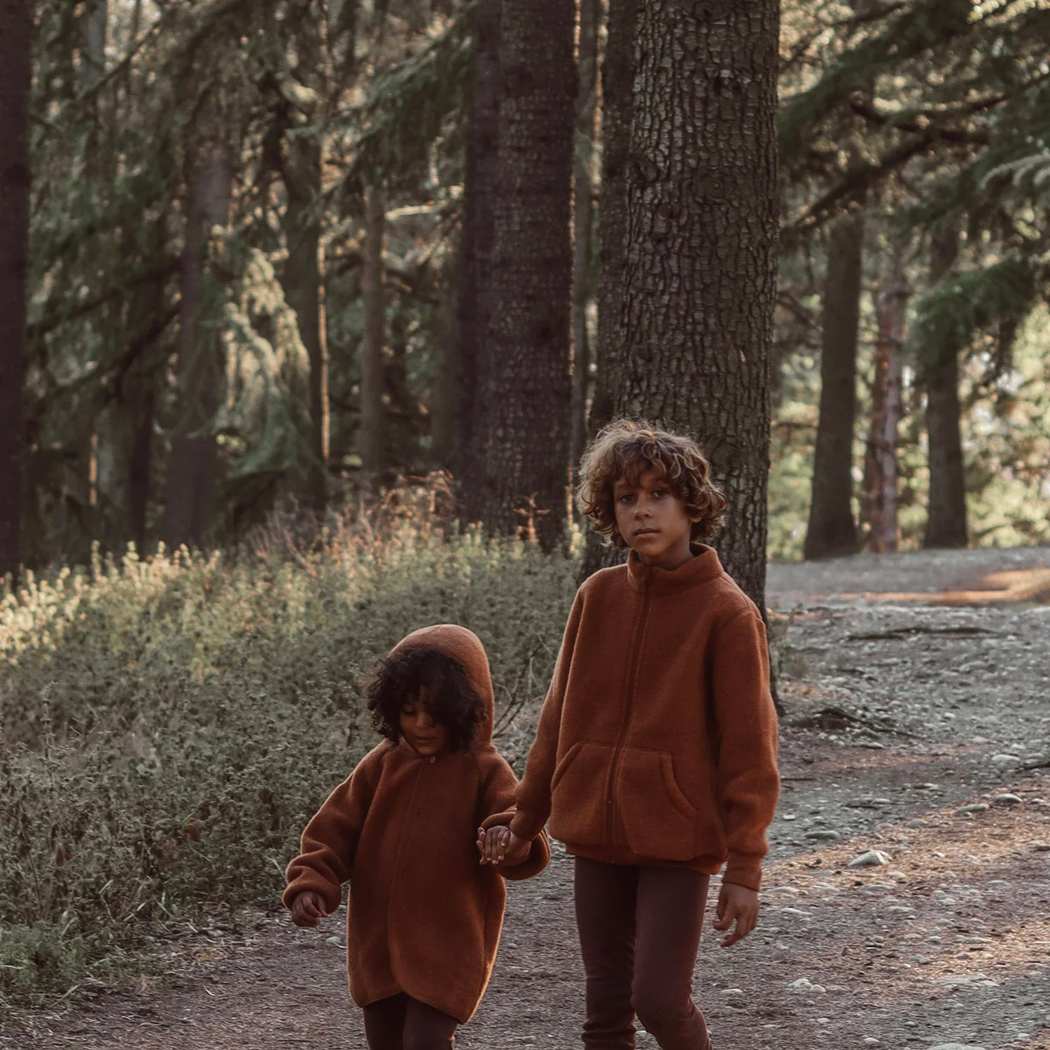 Kite Jacket - Merino Wool Fleece - Deep Rust - Image 9