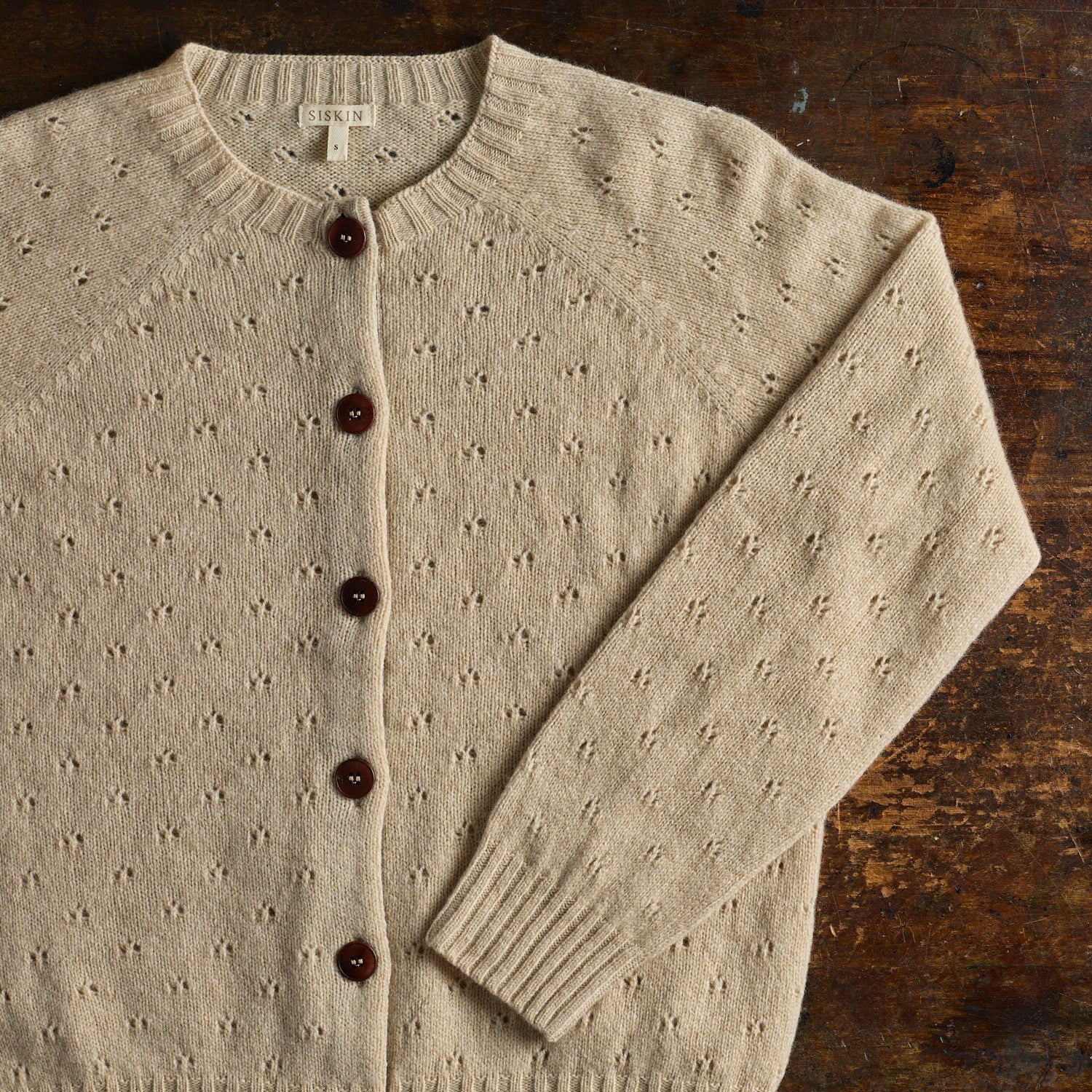 Cloud Women’s Cardigan - Superfine Lambswool - Oat - Image 2