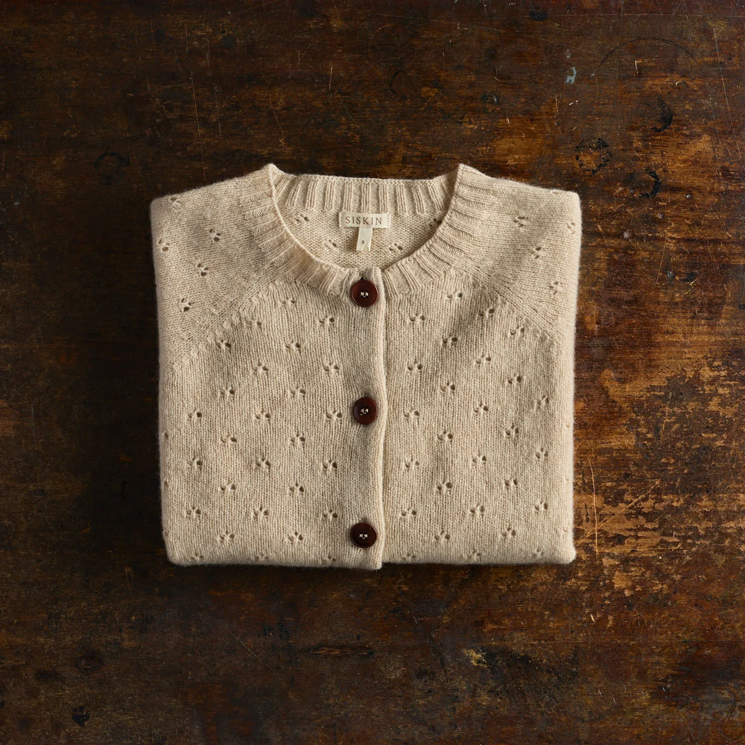 Cloud Women’s Cardigan - Superfine Lambswool - Oat - Image 4