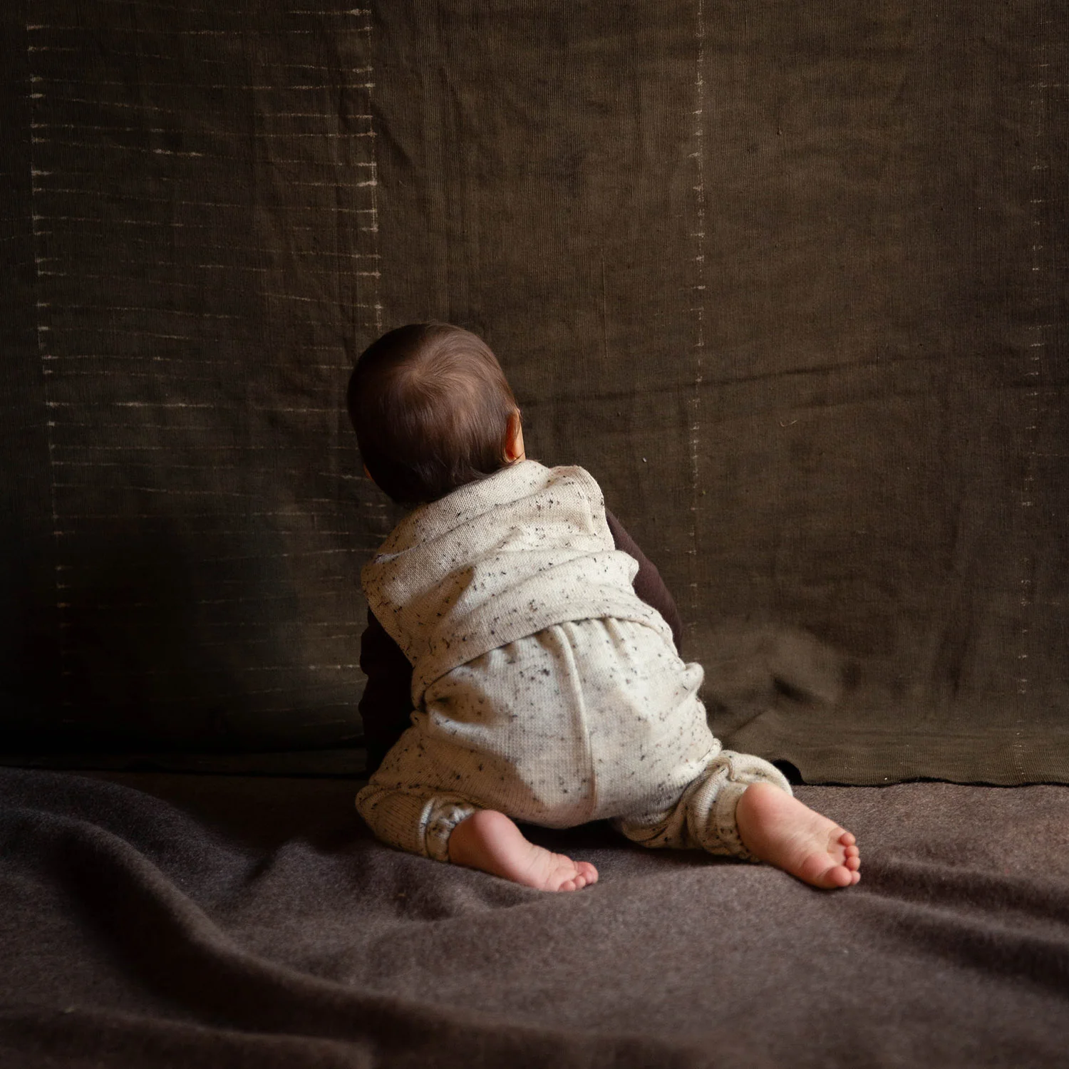 Emu Baby & Kids Trousers - Merino Wool Speckle - Quail - Image 4