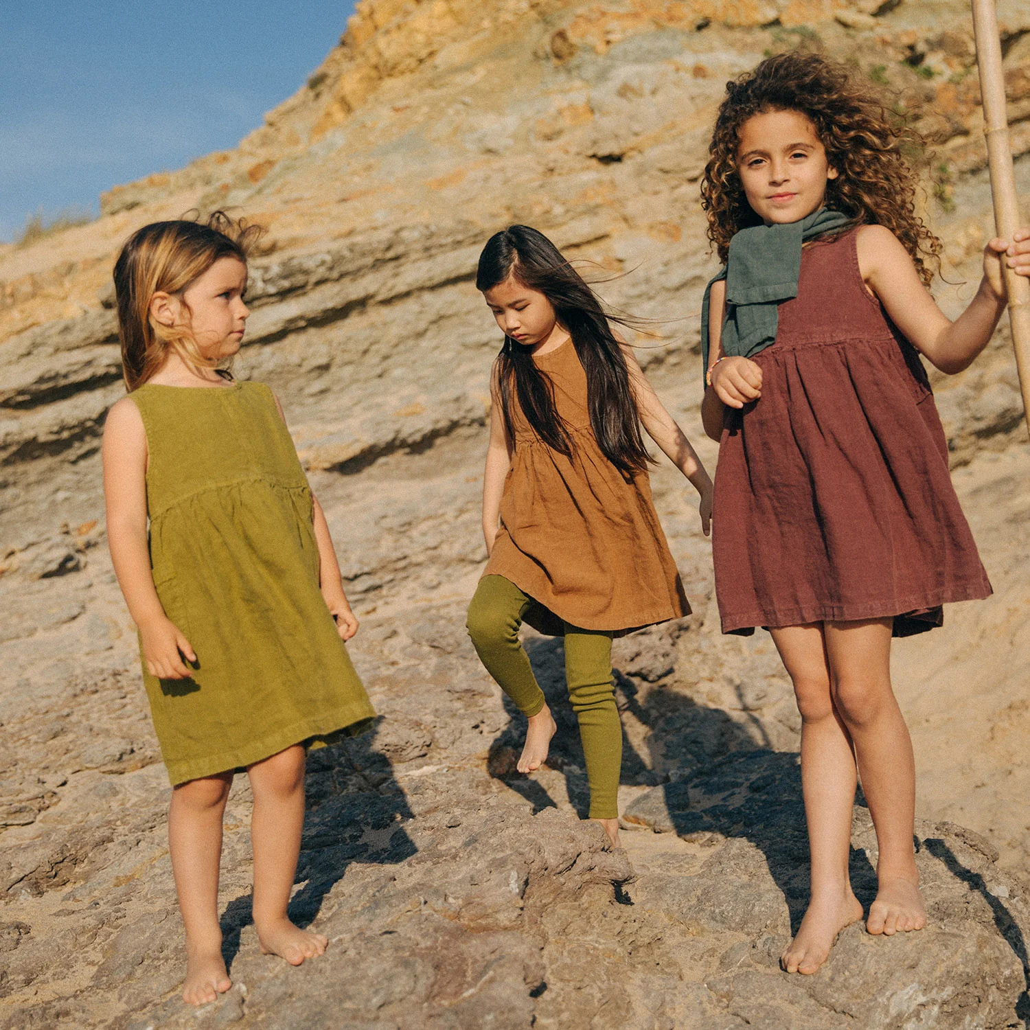 Finch Leggings - Cotton Pointelle - Olive - Image 4