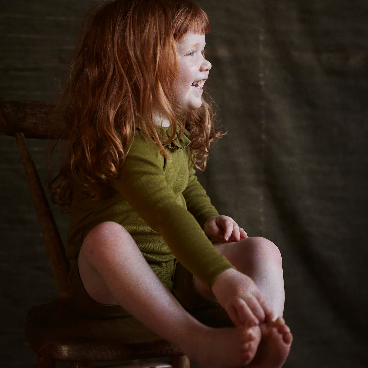 Iduna Shorts - Cotton Pointelle - Olive - Image 3
