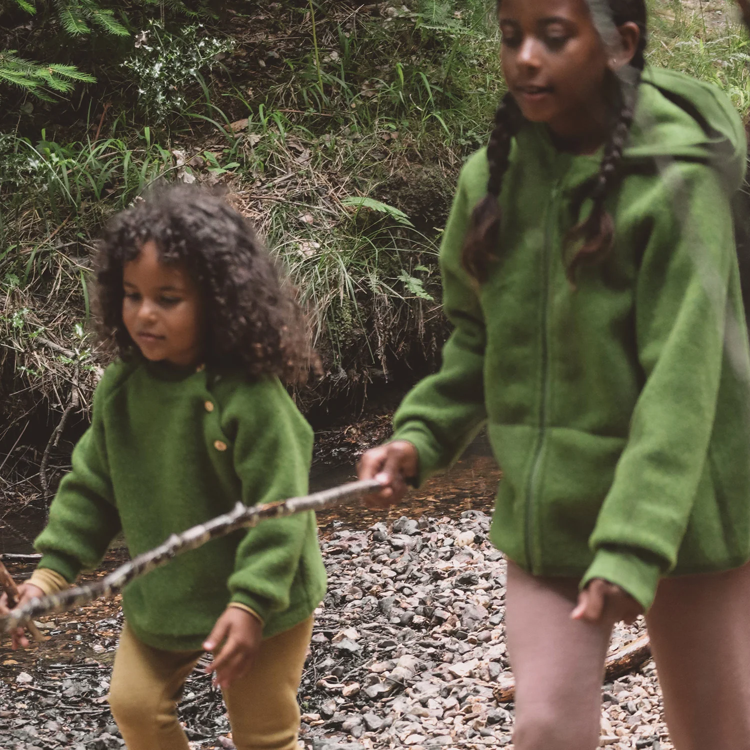 Hawk Jacket - Merino Wool Fleece - Forest - Image 13